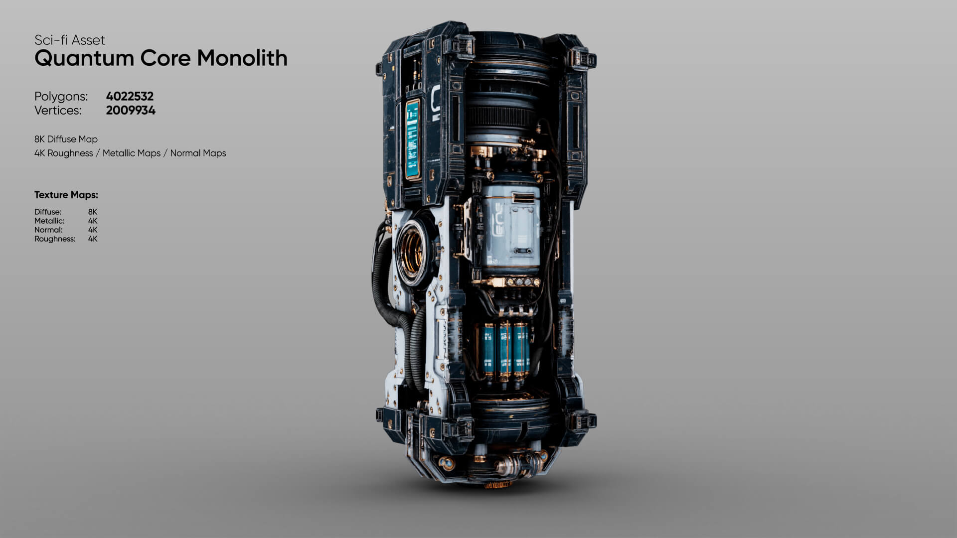 Quantum Core Monolith 3D Model