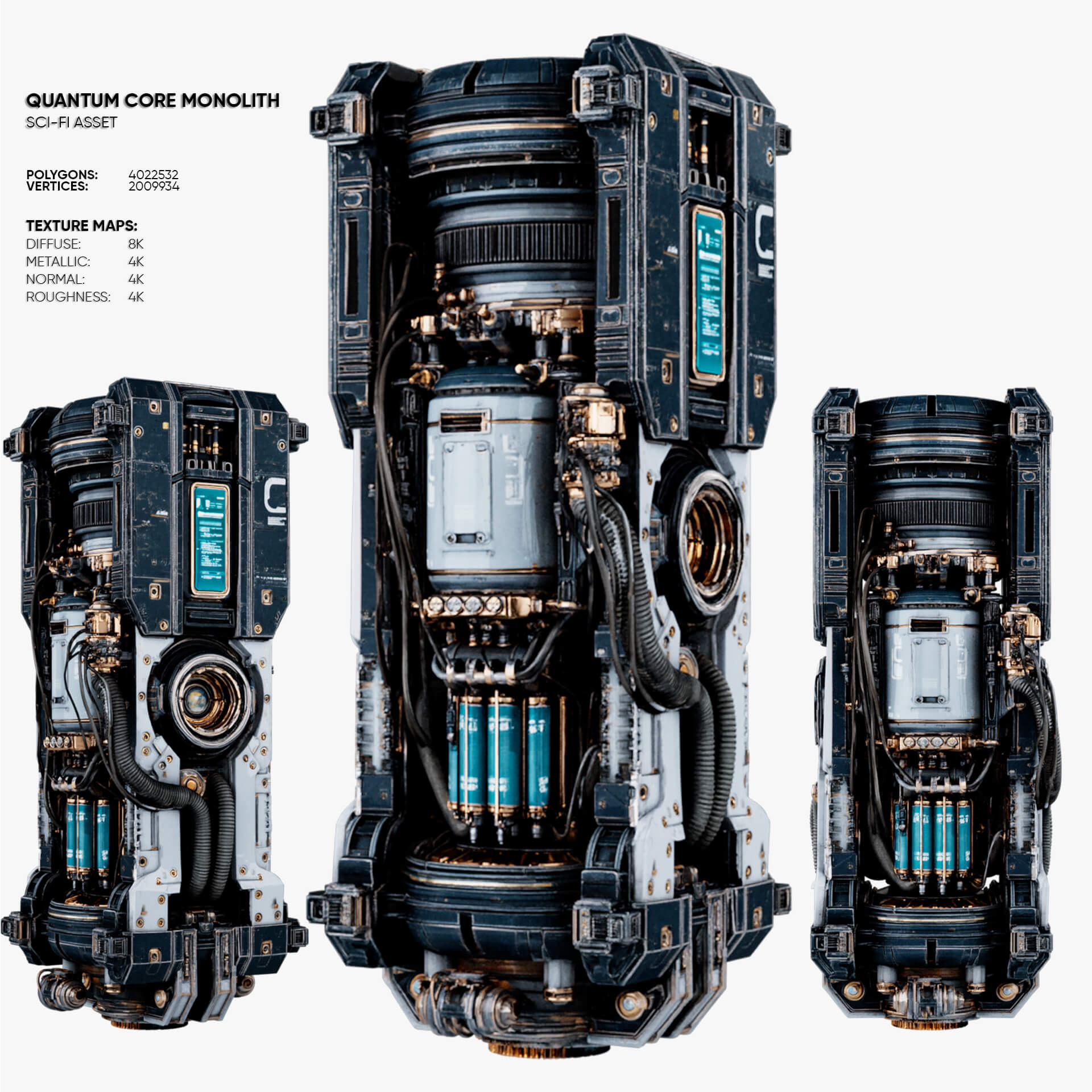 Quantum Core Monolith 3D Model