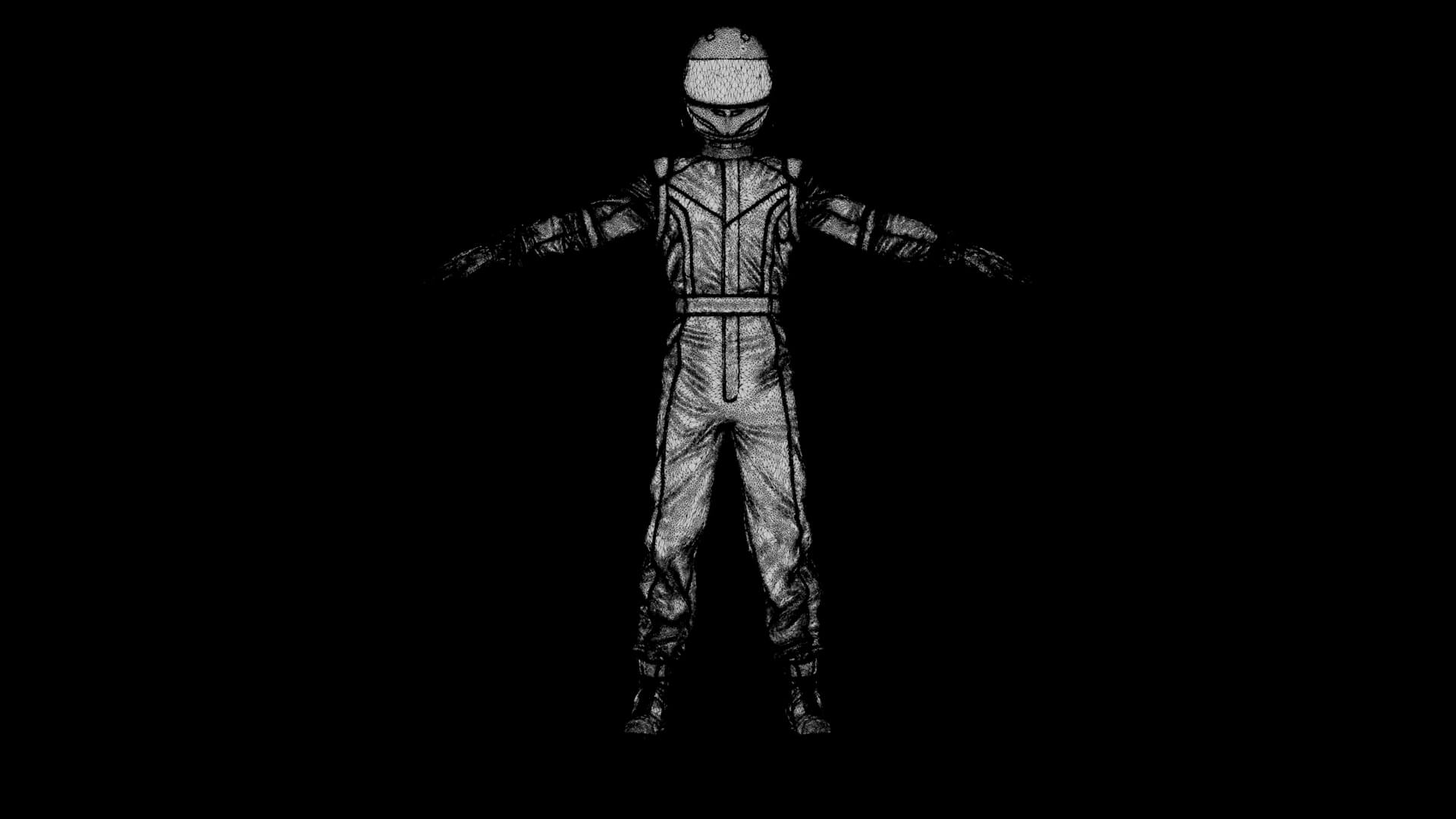 Race Car Driver 3D Model