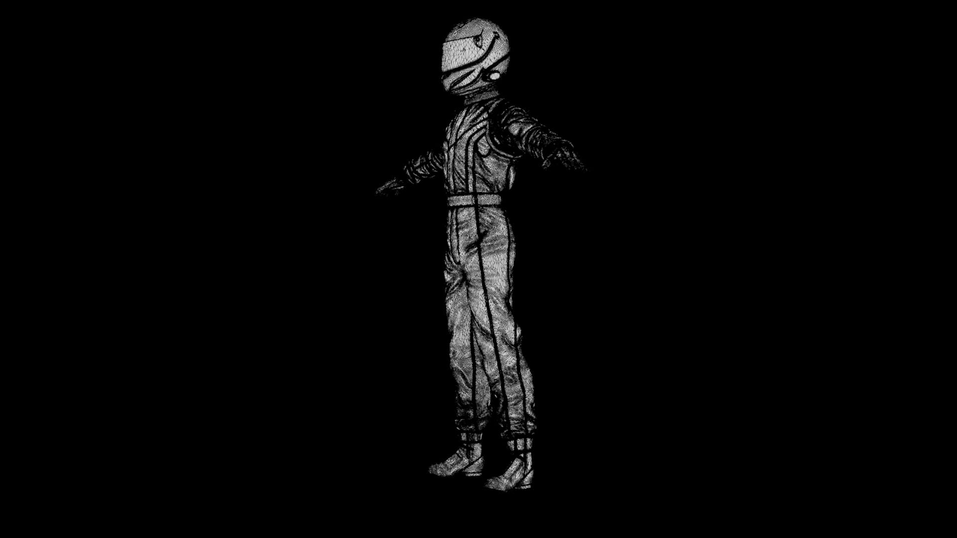 Race Car Driver 3D Model
