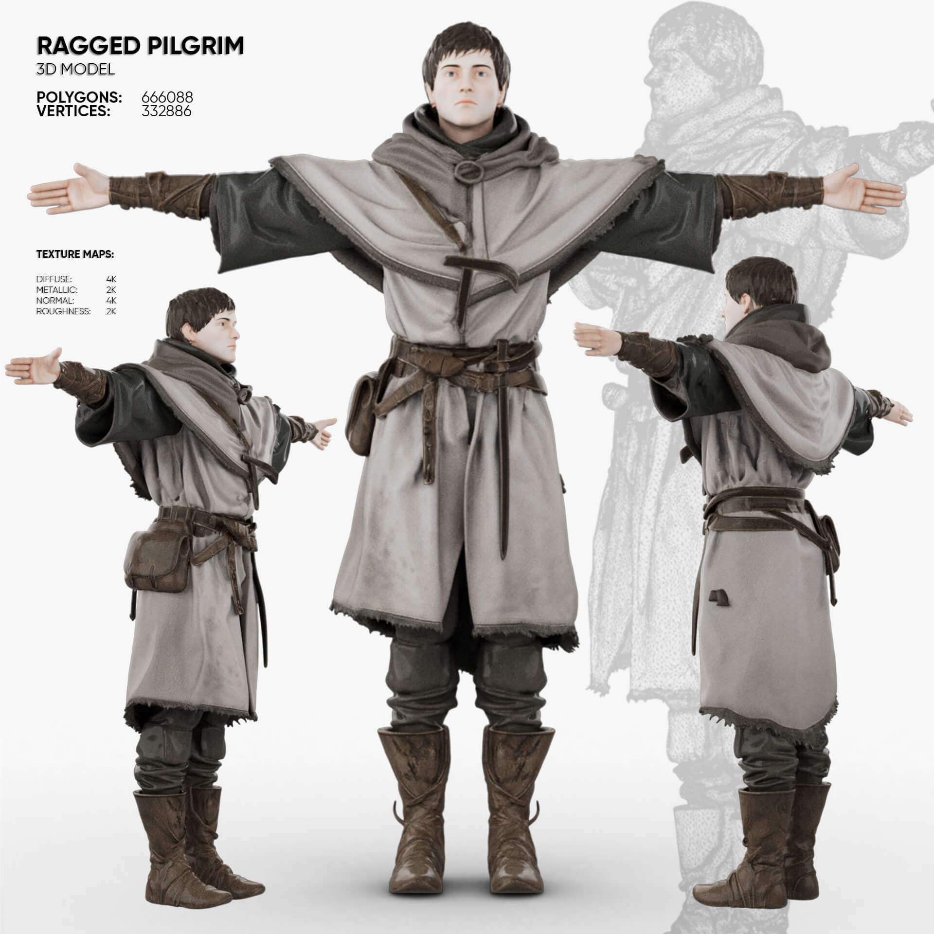 Ragged Pilgrim 3D Model