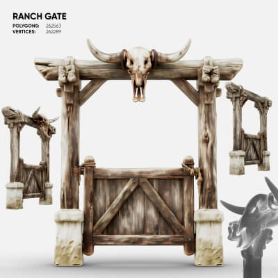 Ranch Gate 3D Model