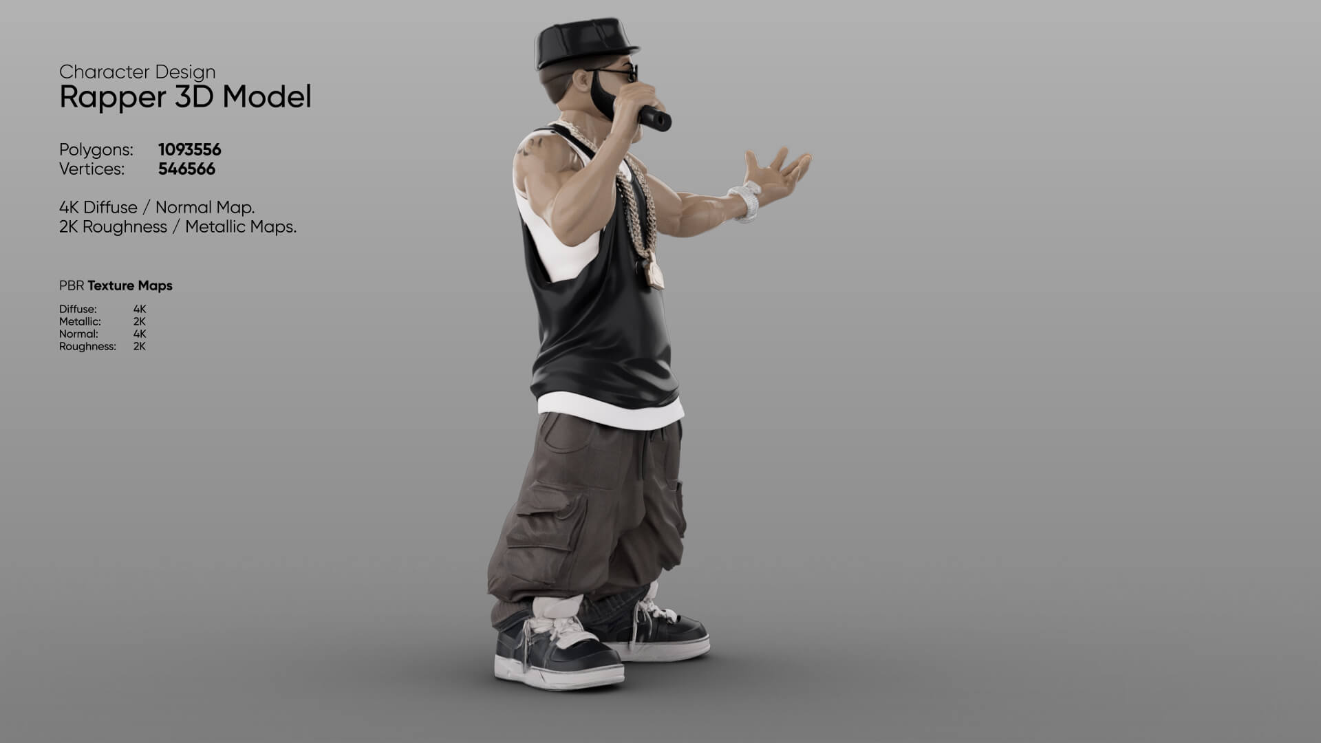 Rapper 3D Model 3D Model