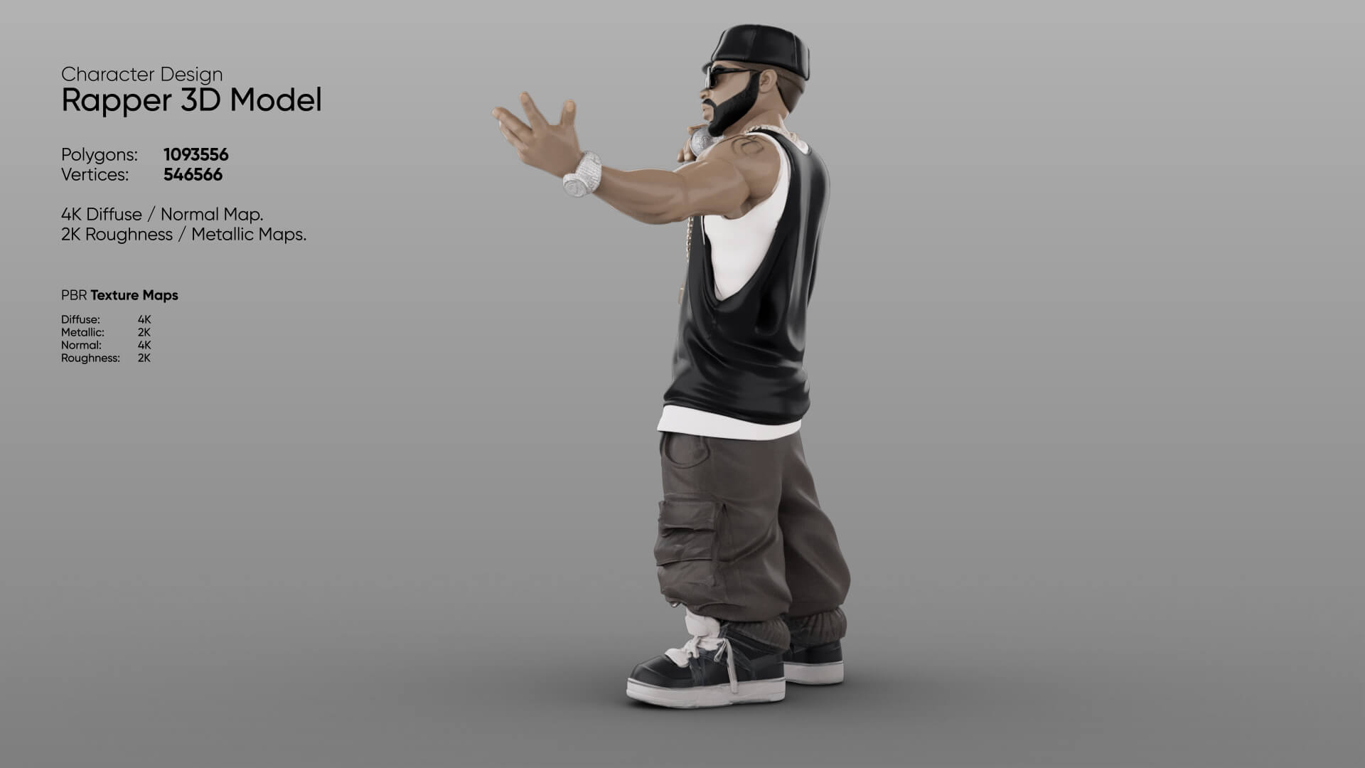 Rapper 3D Model 3D Model