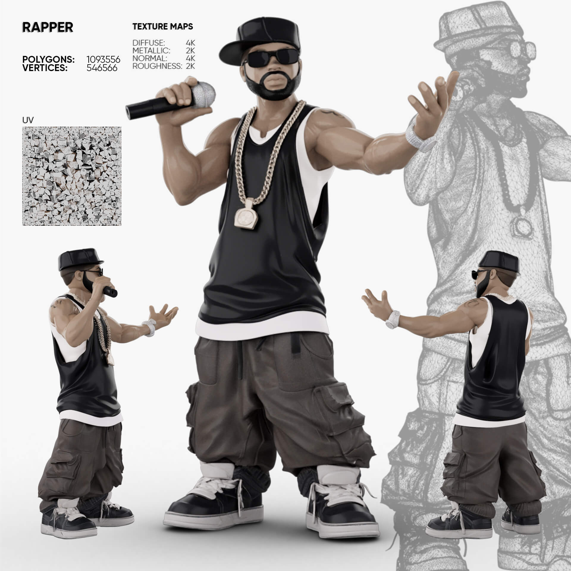Rapper 3D Model 3D Model