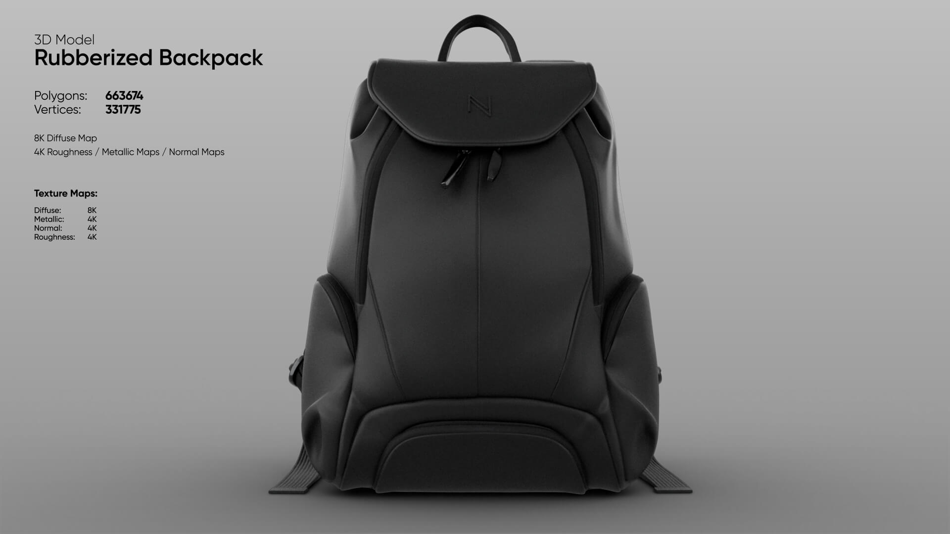 Rubberized Backpack 3D Model