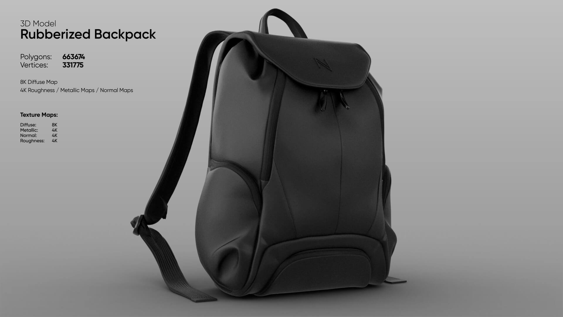 Rubberized Backpack 3D Model
