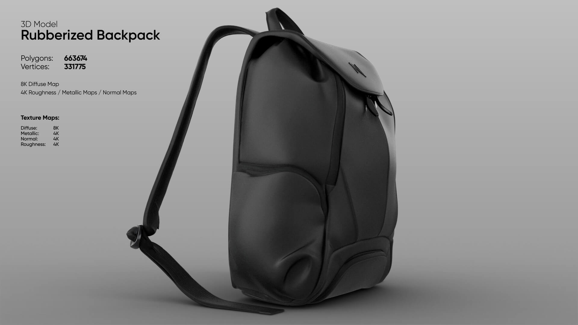 Rubberized Backpack 3D Model