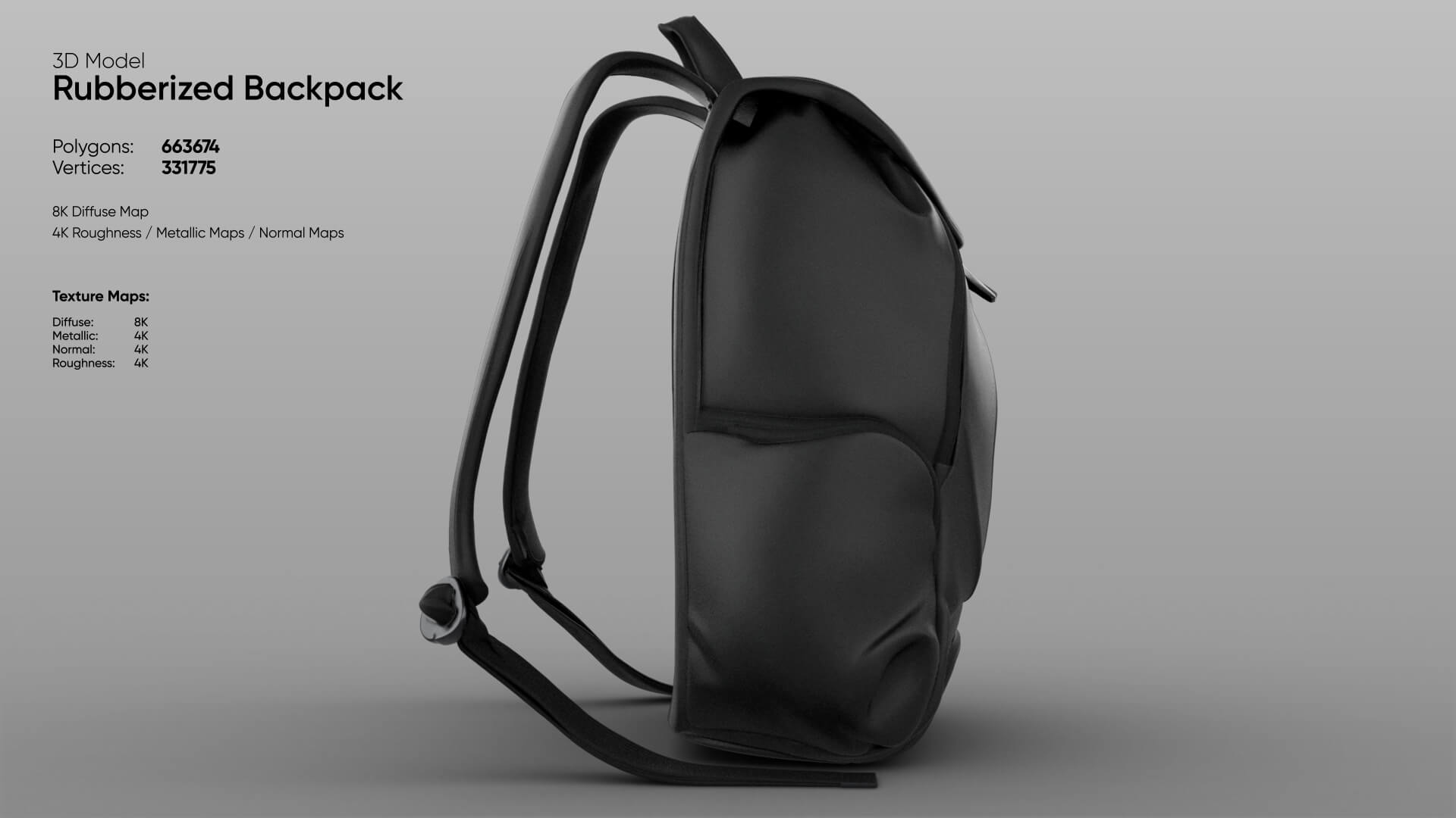 Rubberized Backpack 3D Model