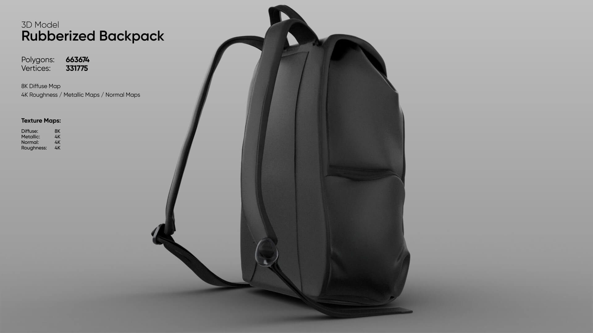 Rubberized Backpack 3D Model