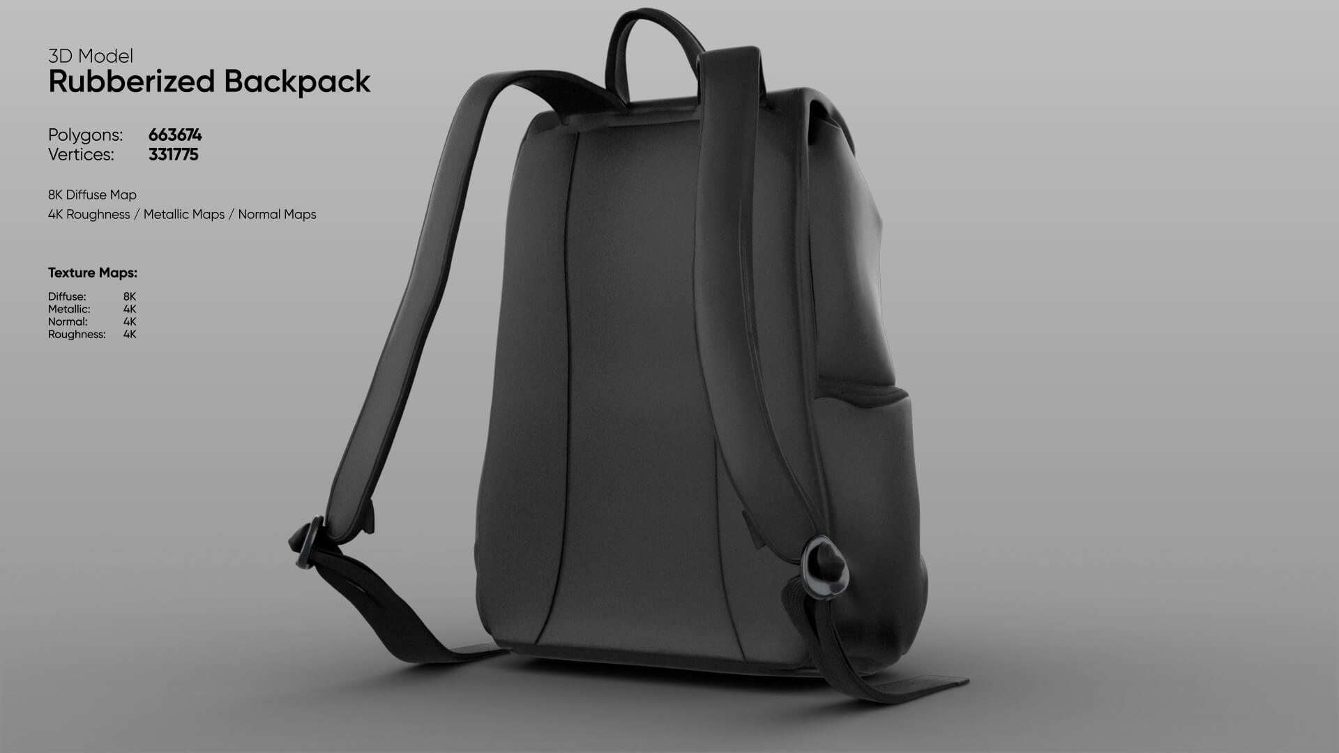 Rubberized Backpack 3D Model