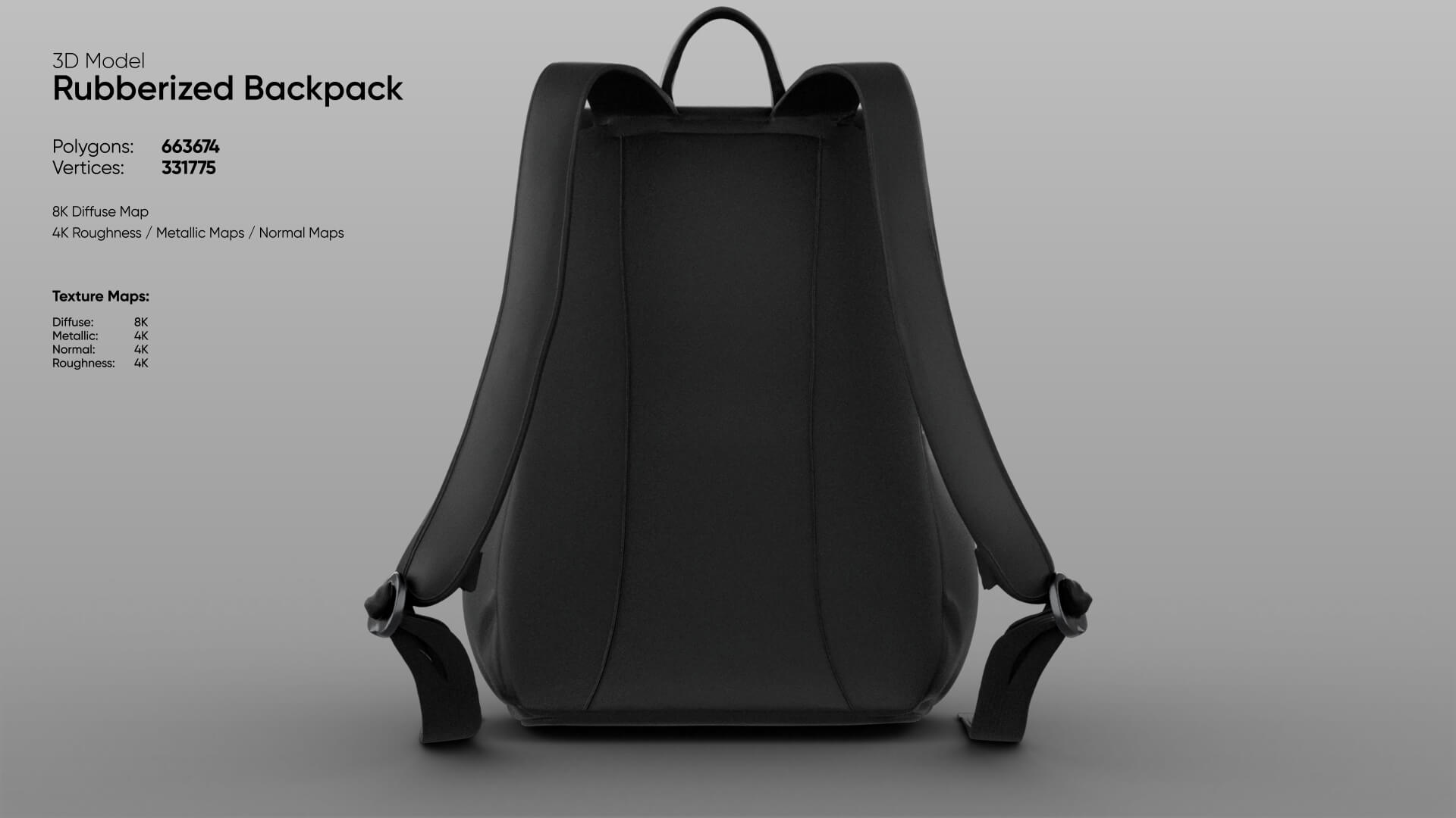 Rubberized Backpack 3D Model