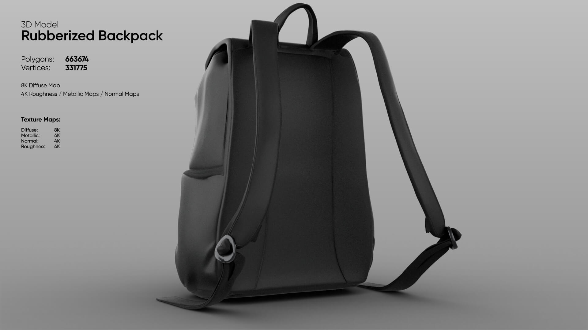 Rubberized Backpack 3D Model