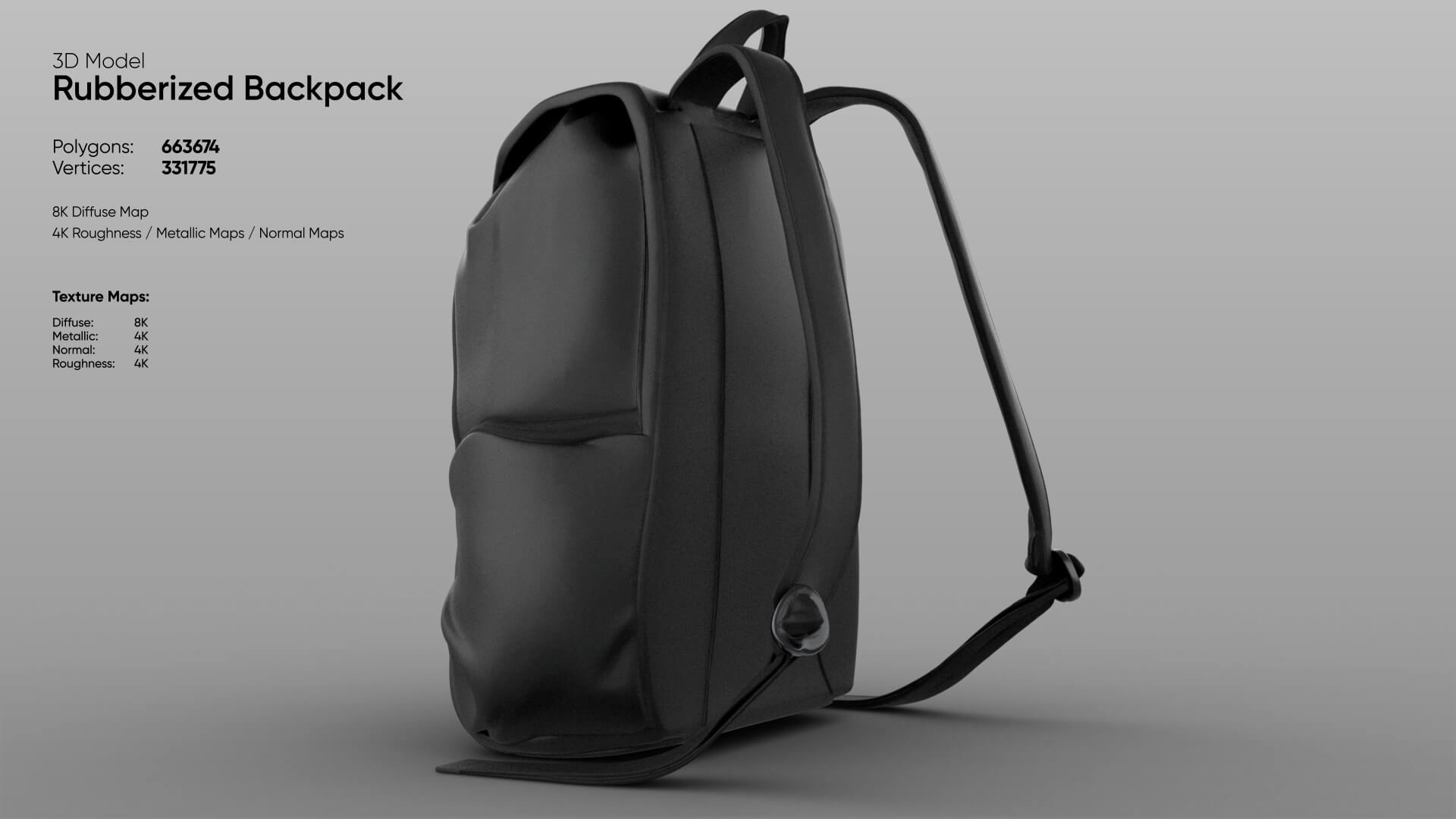 Rubberized Backpack 3D Model