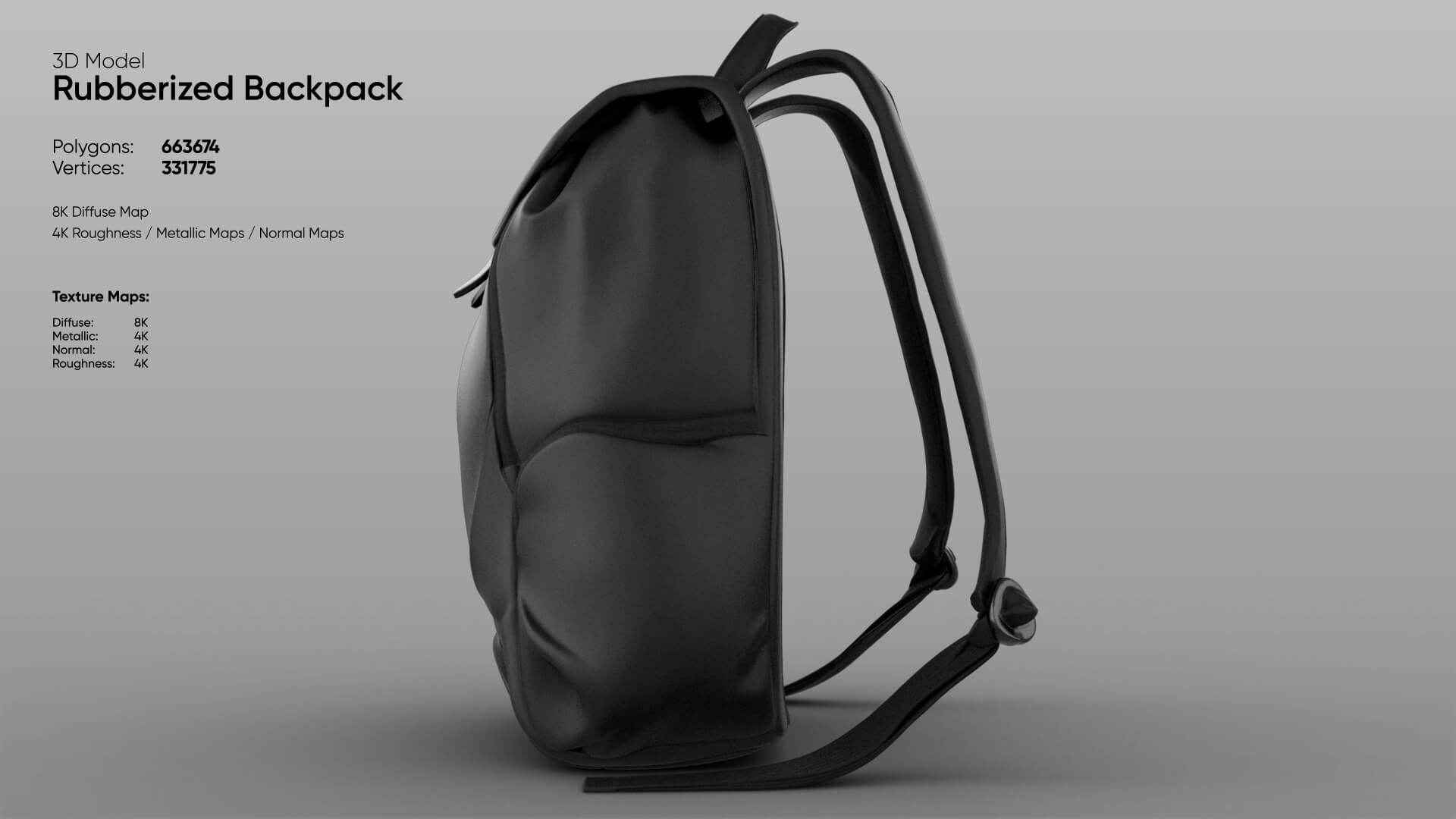 Rubberized Backpack 3D Model