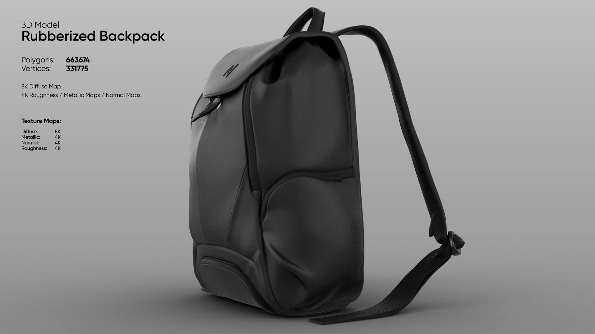 Rubberized Backpack 3D Model