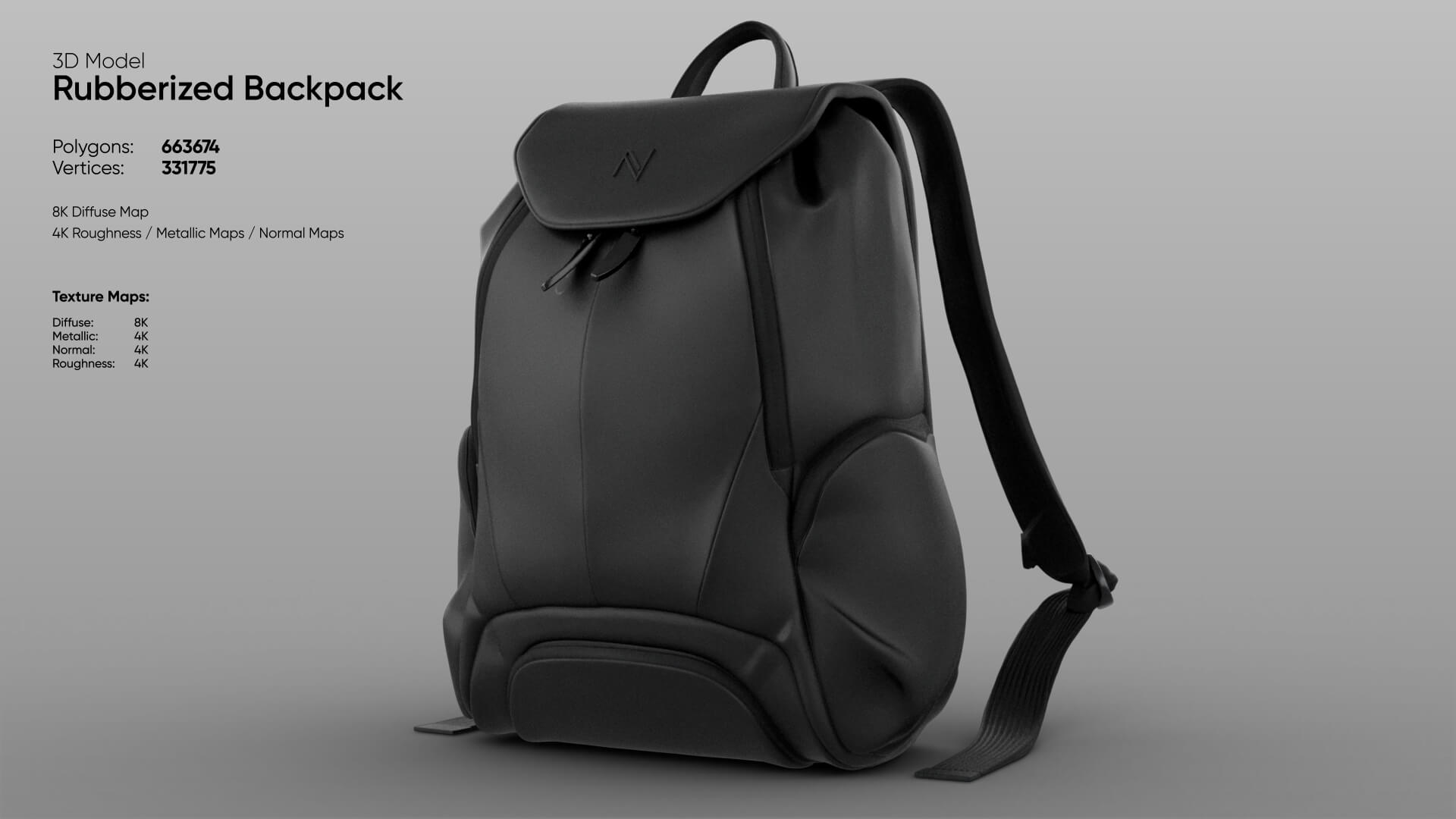 Rubberized Backpack 3D Model