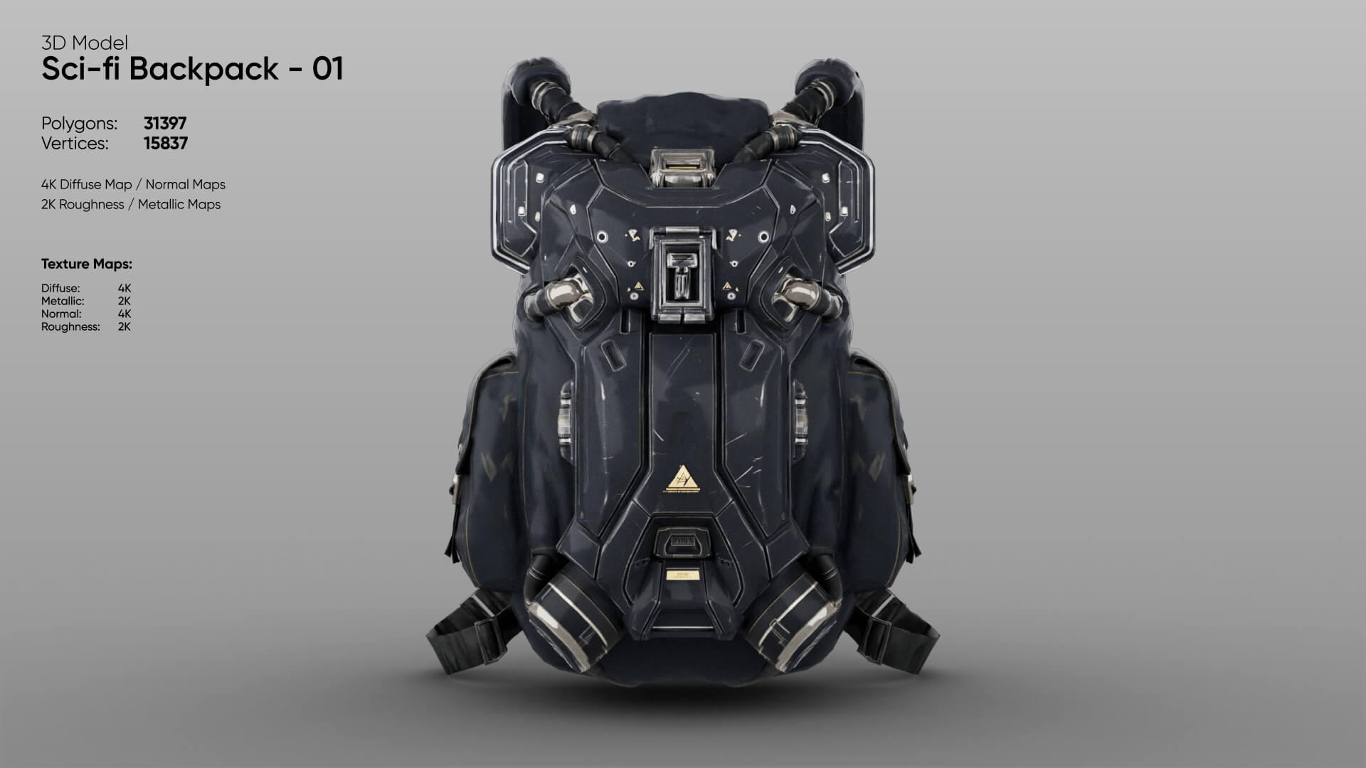 Sci-Fi Backpack 01 3D Model