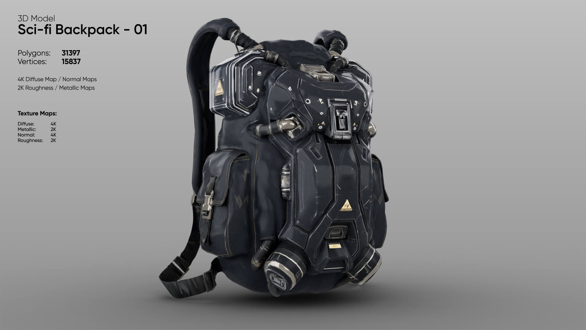 Sci-Fi Backpack 01 3D Model