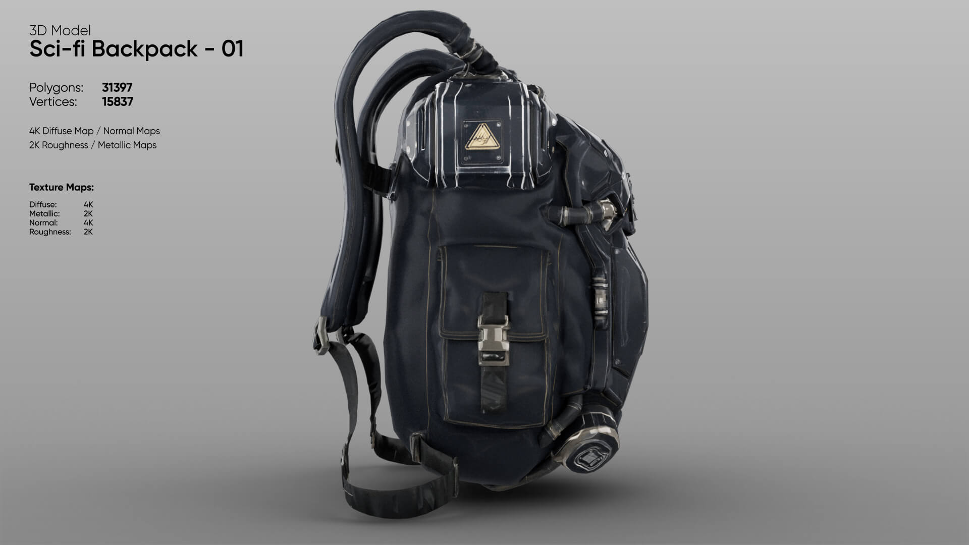 Sci-Fi Backpack 01 3D Model