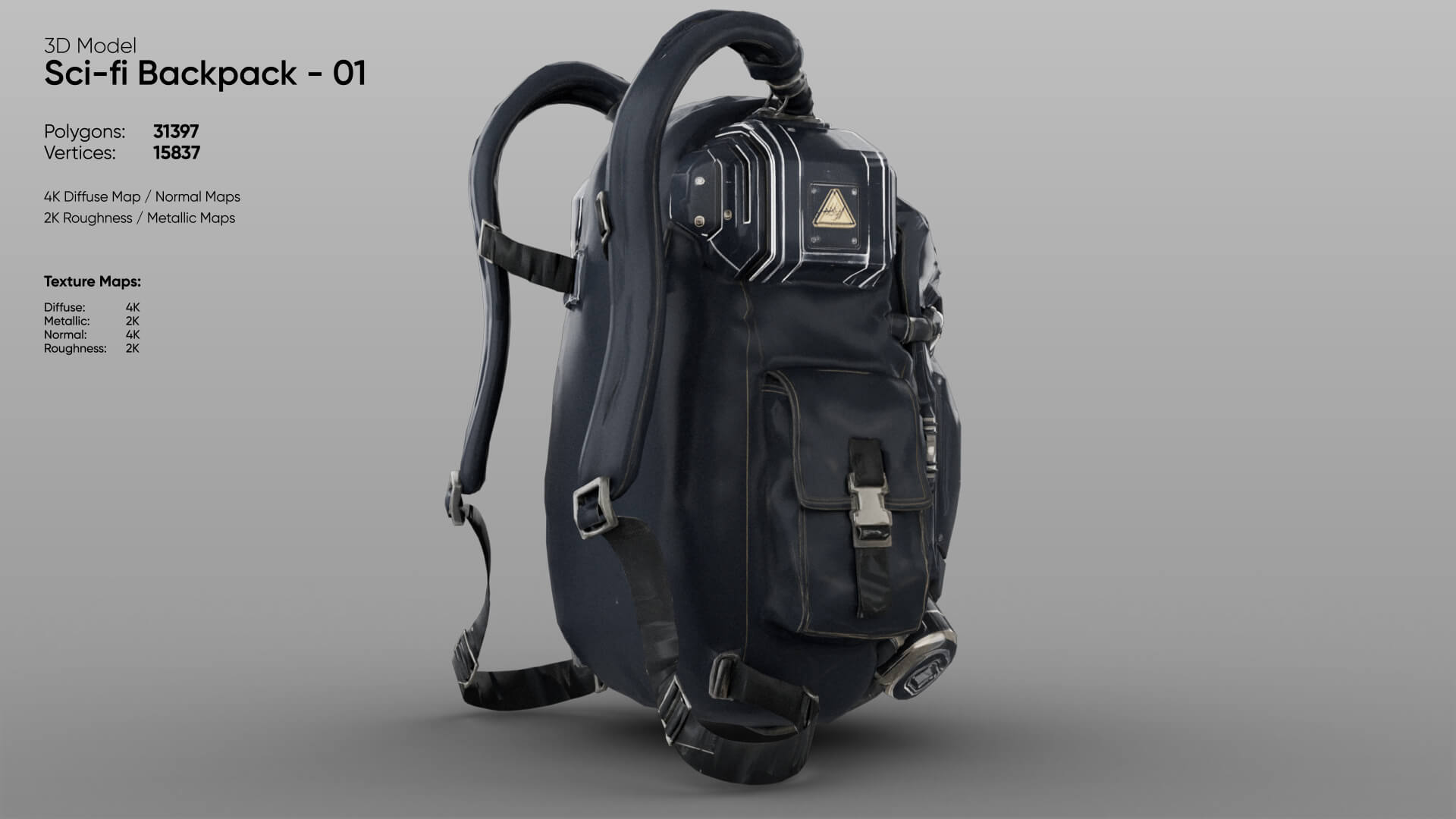 Sci-Fi Backpack 01 3D Model