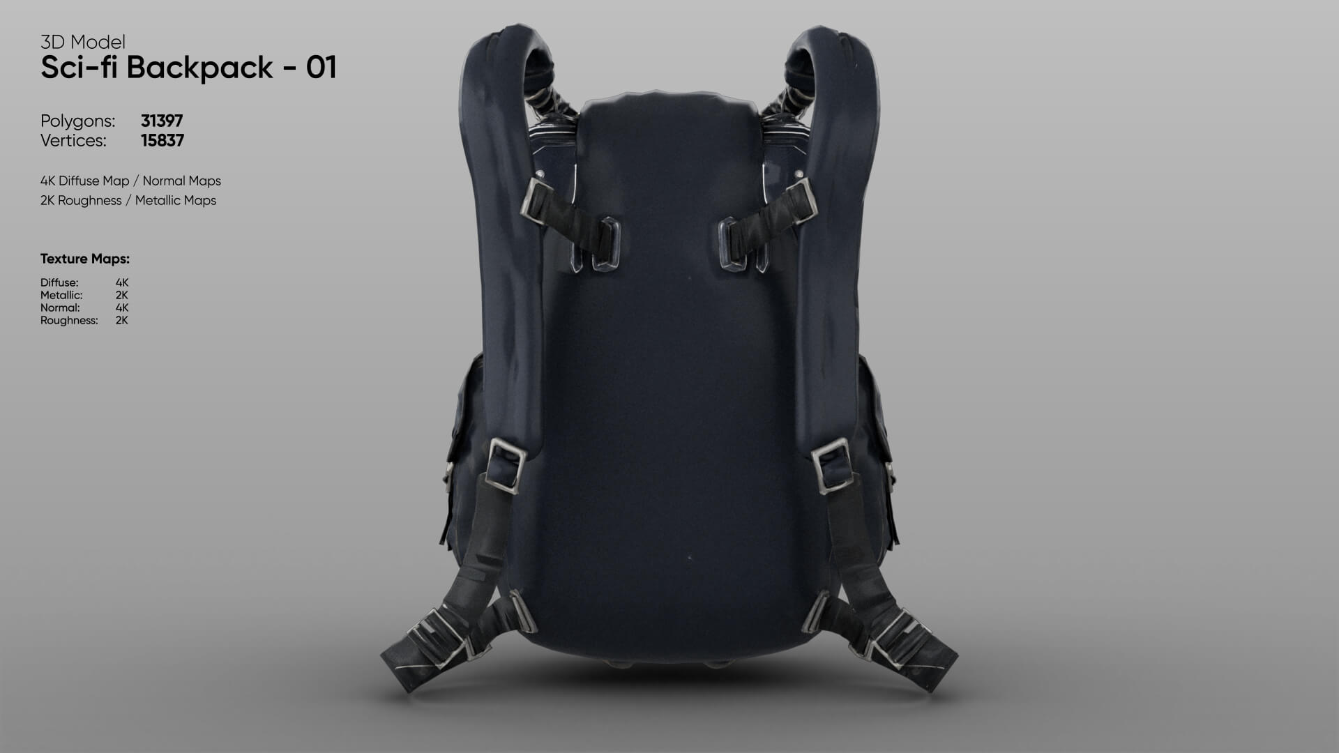 Sci-Fi Backpack 01 3D Model