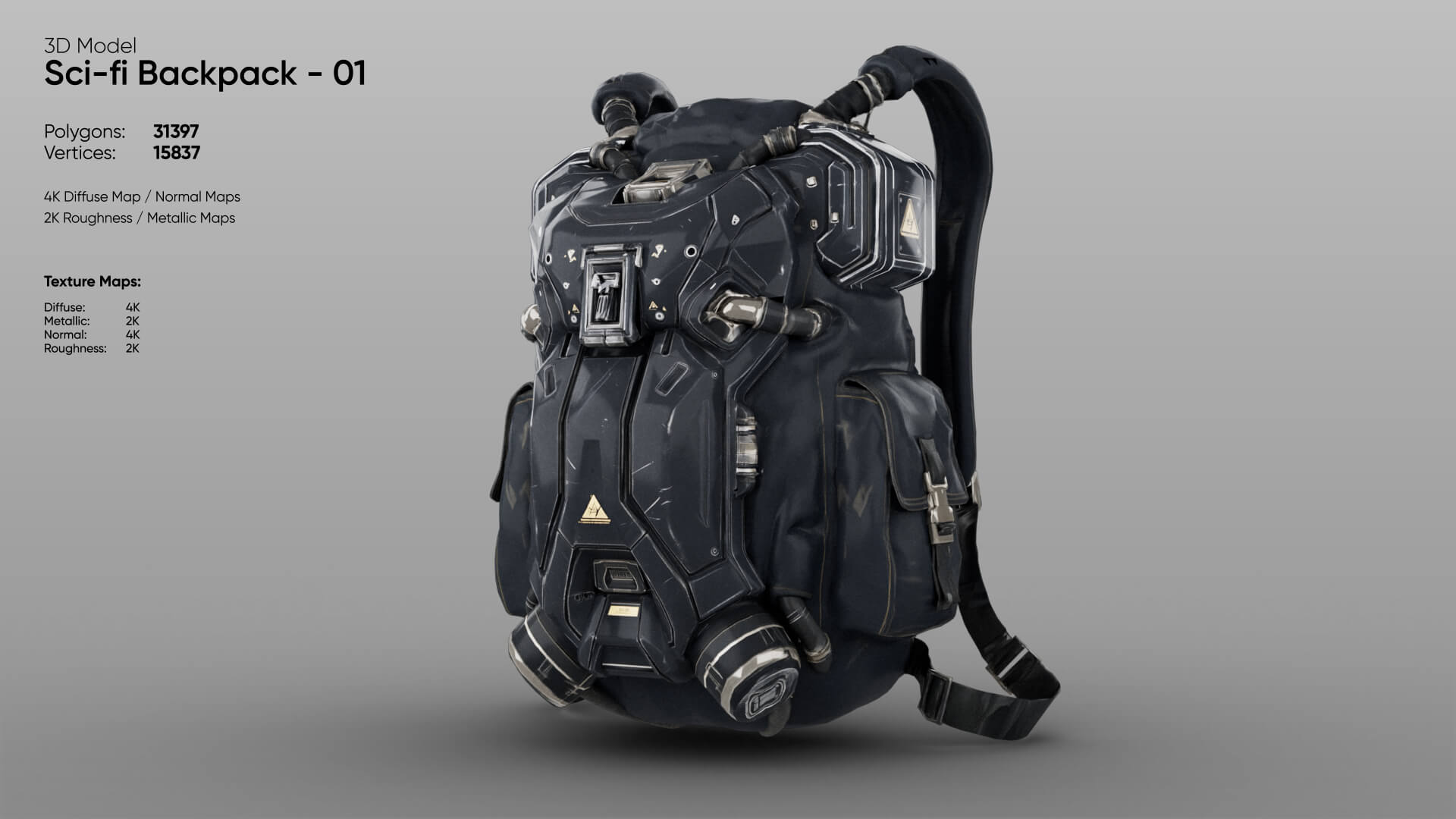 Sci-Fi Backpack 01 3D Model
