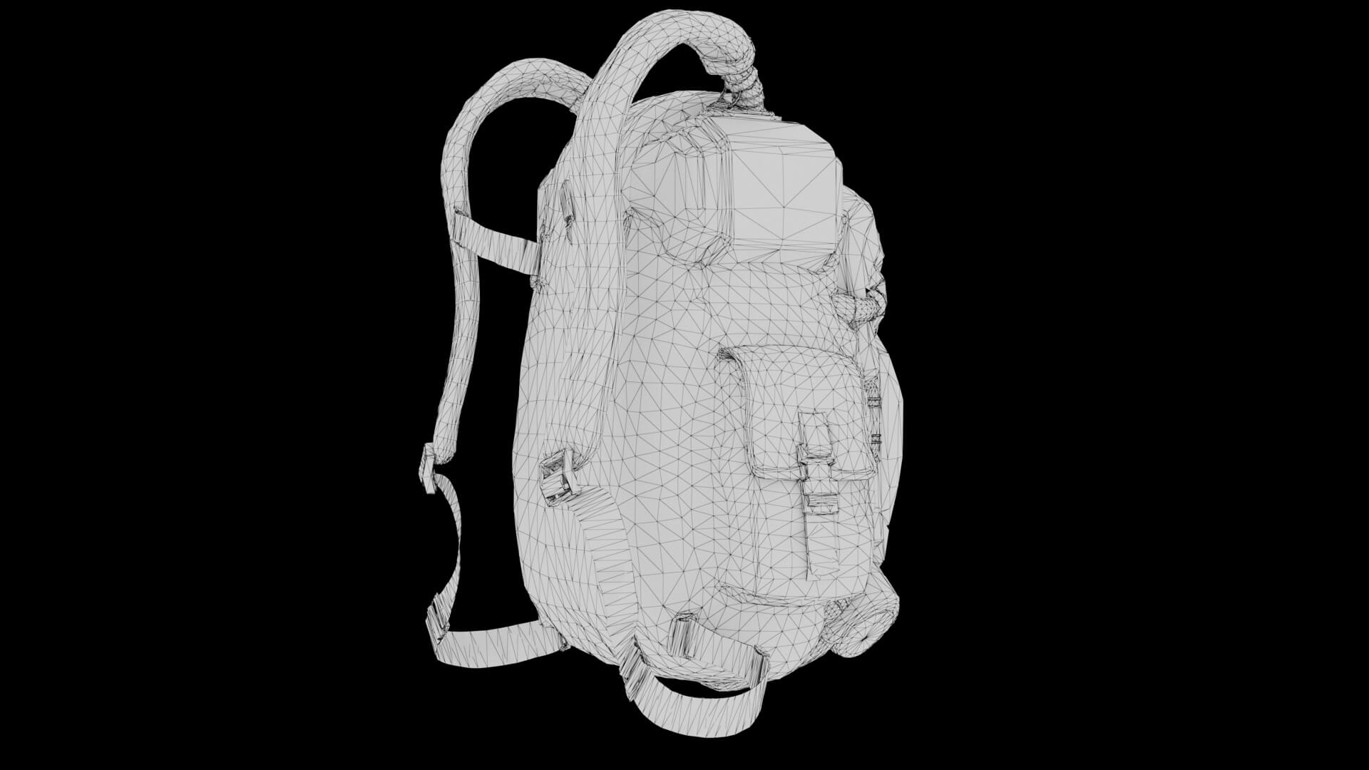 Sci-Fi Backpack 01 3D Model