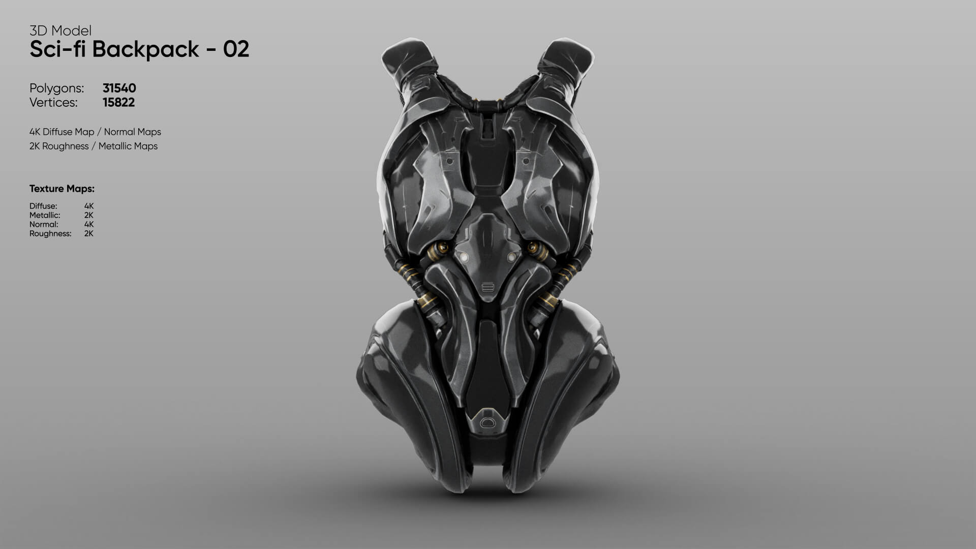 Sci-Fi Backpack 02 3D Model