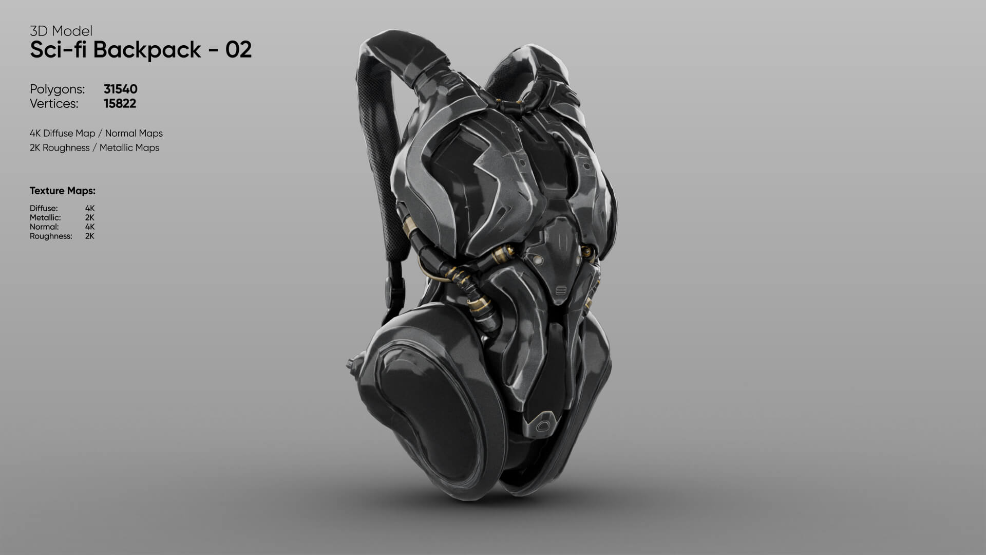 Sci-Fi Backpack 02 3D Model