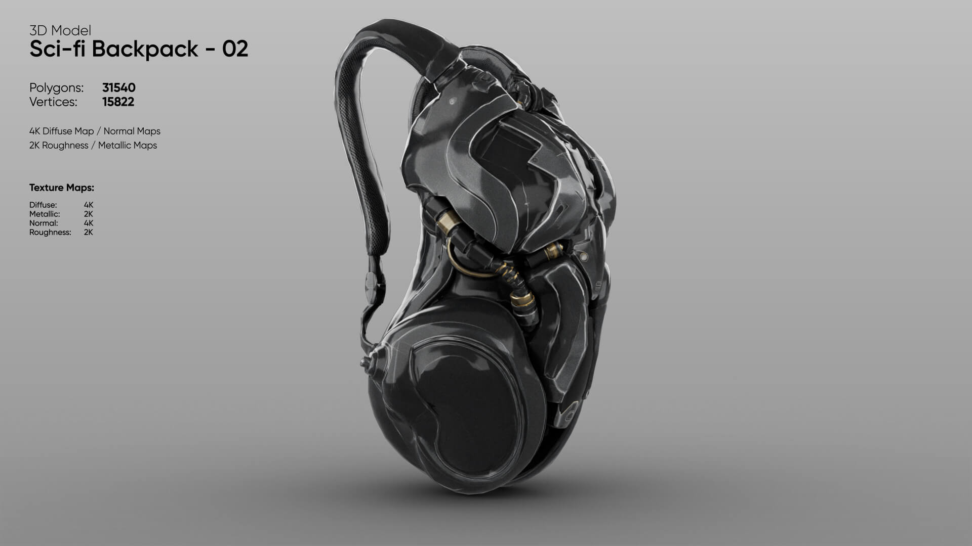 Sci-Fi Backpack 02 3D Model