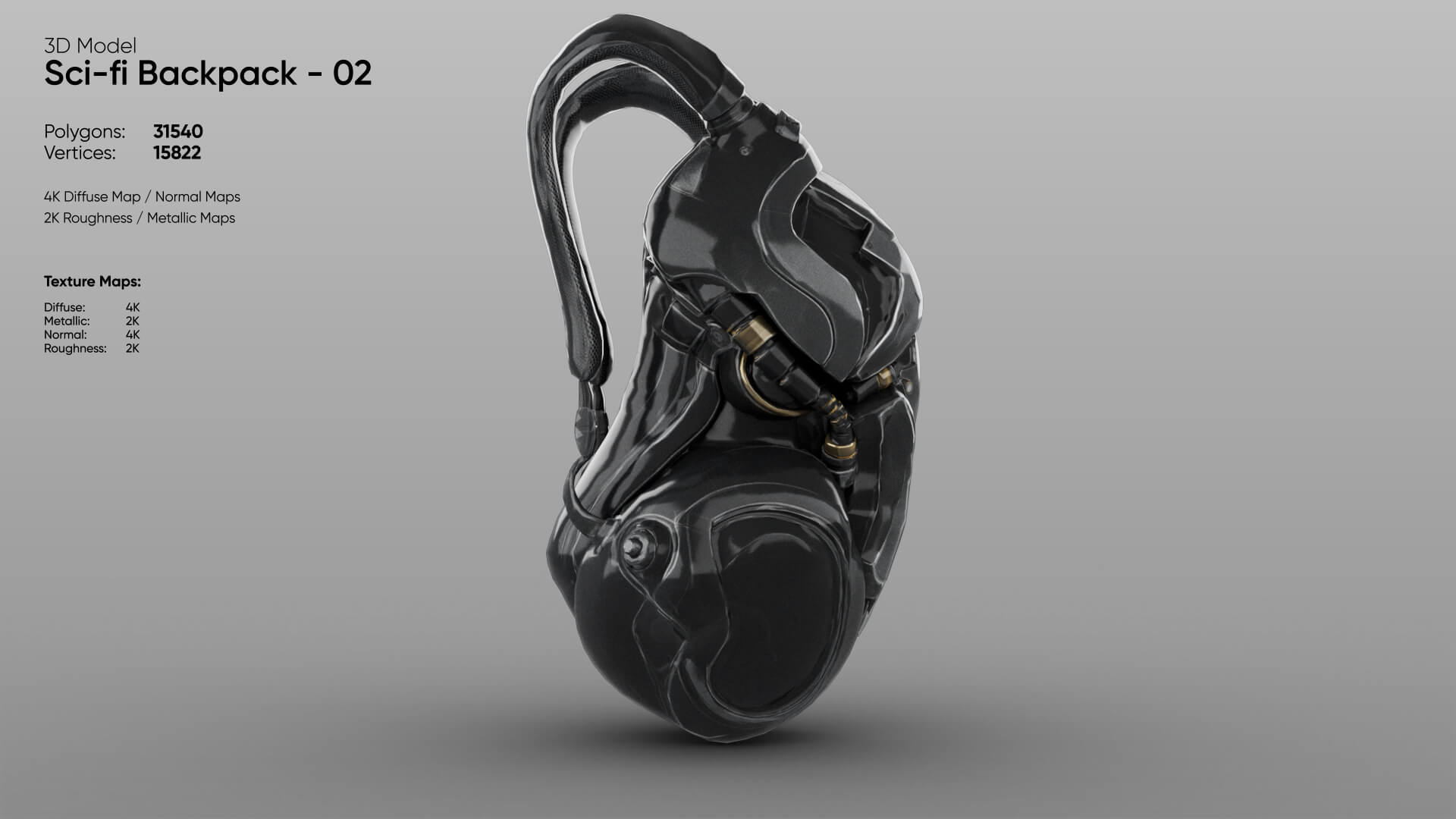 Sci-Fi Backpack 02 3D Model