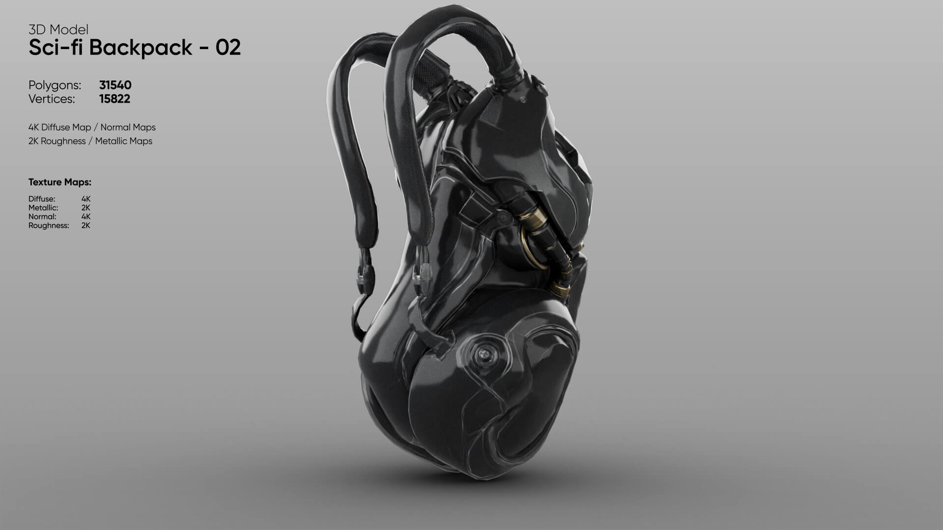 Sci-Fi Backpack 02 3D Model