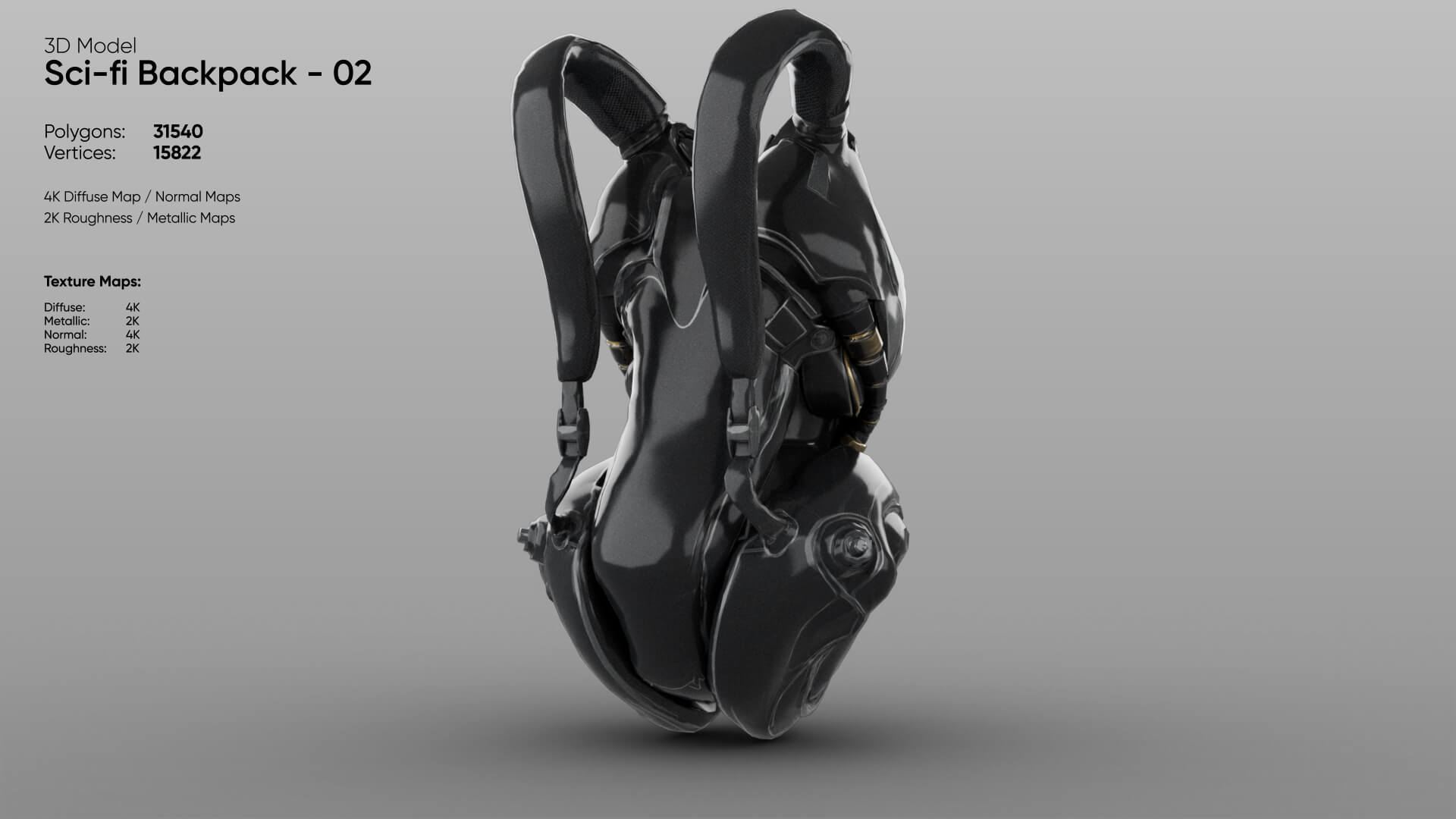 Sci-Fi Backpack 02 3D Model