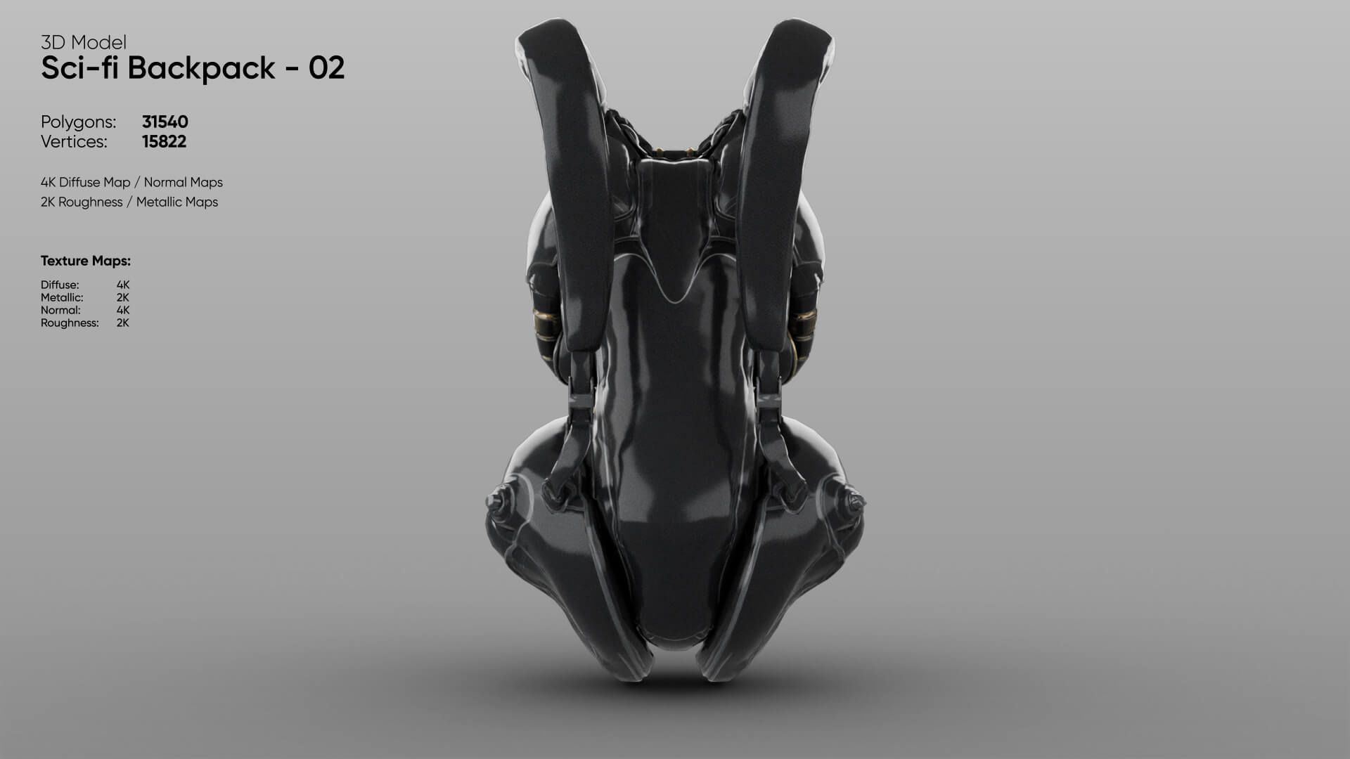 Sci-Fi Backpack 02 3D Model