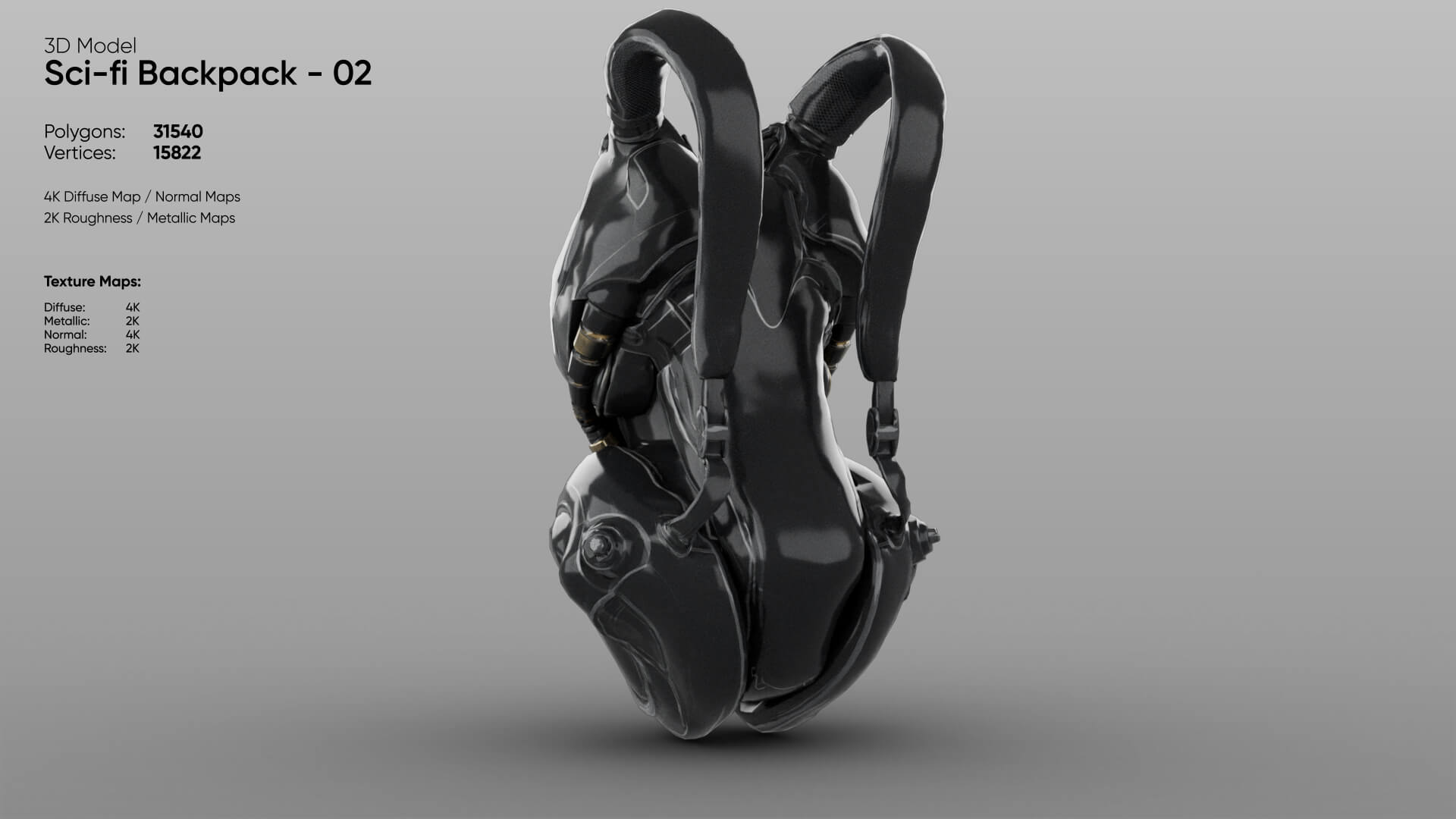 Sci-Fi Backpack 02 3D Model