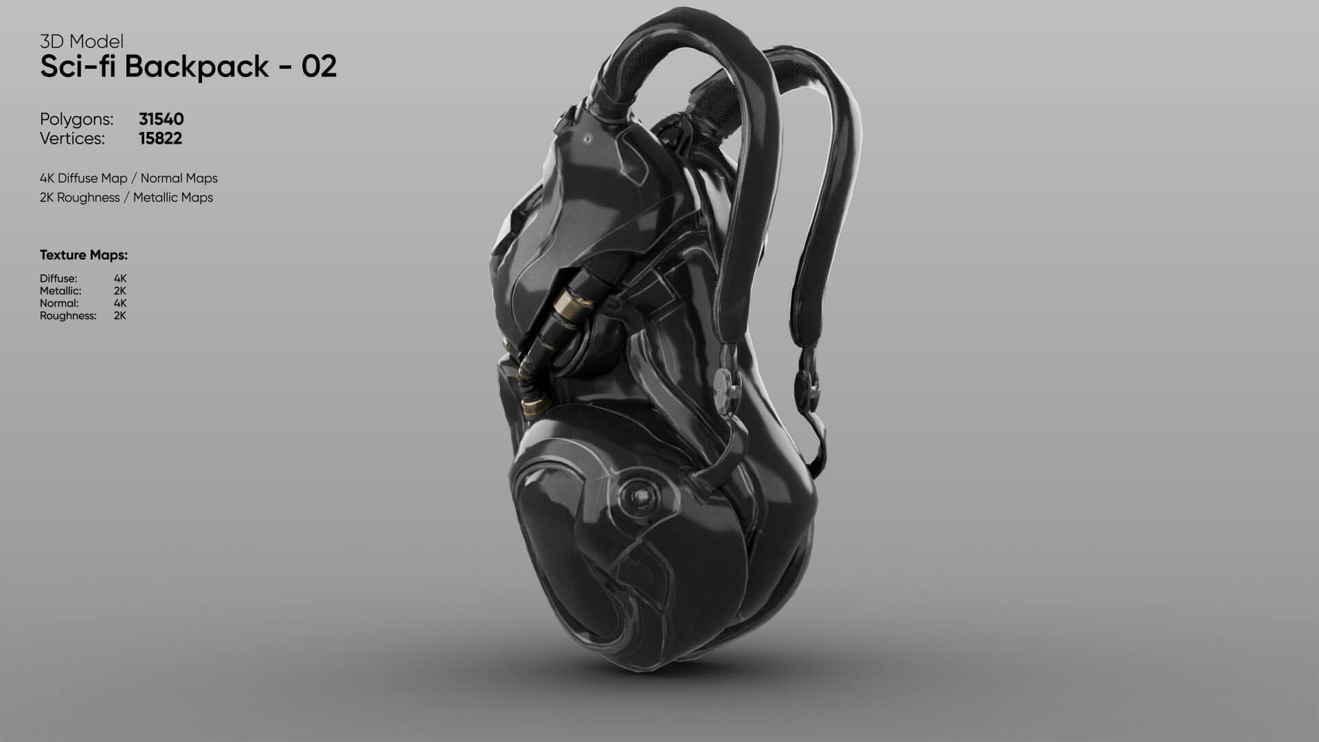 Sci-Fi Backpack 02 3D Model