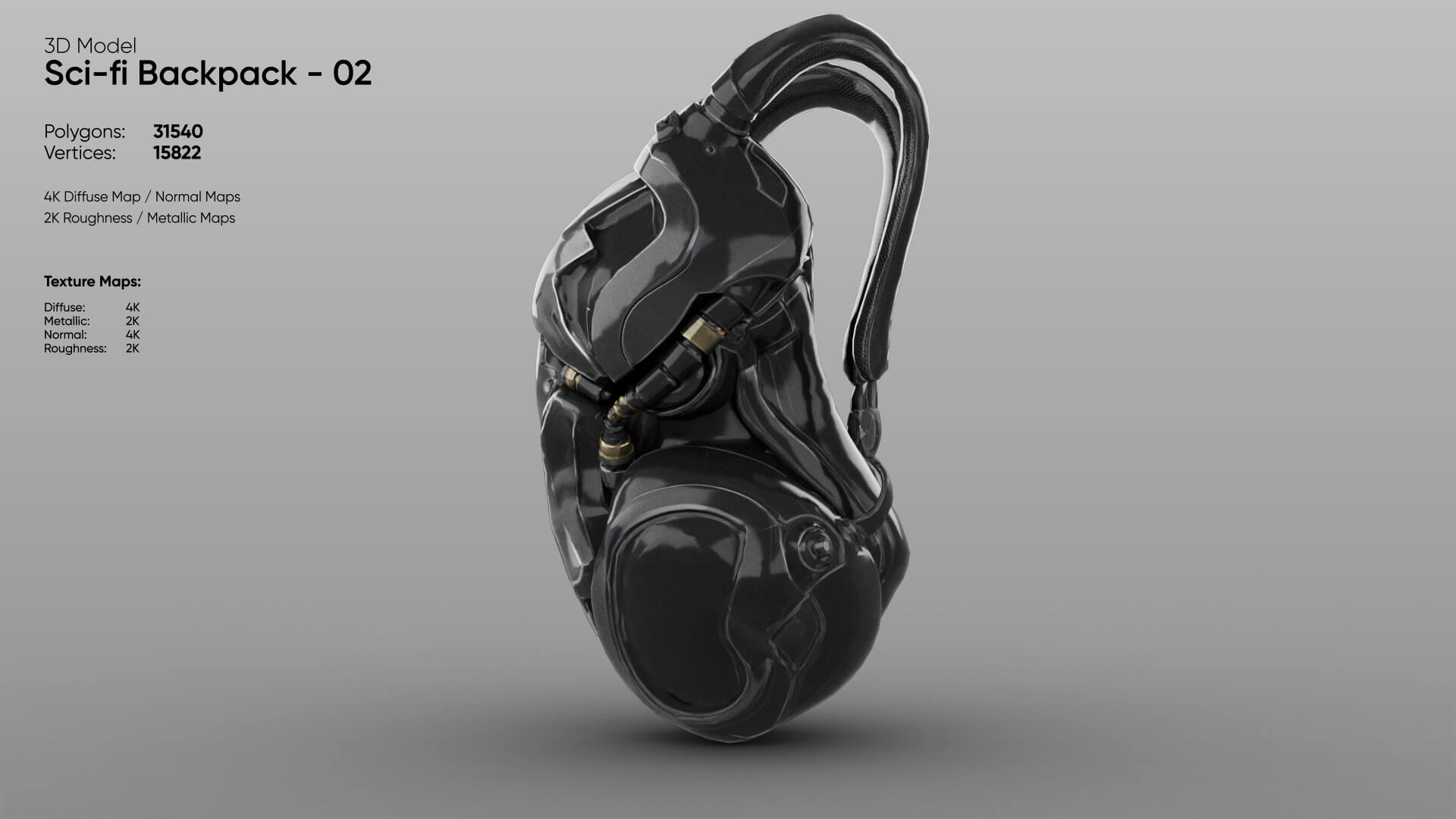 Sci-Fi Backpack 02 3D Model