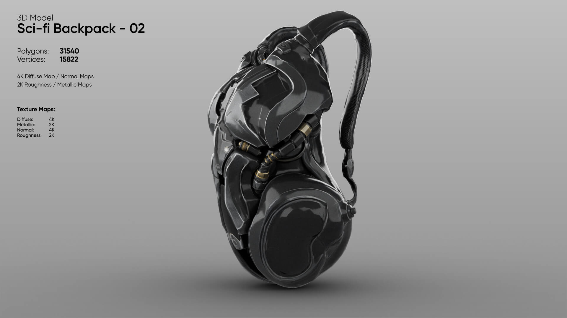 Sci-Fi Backpack 02 3D Model