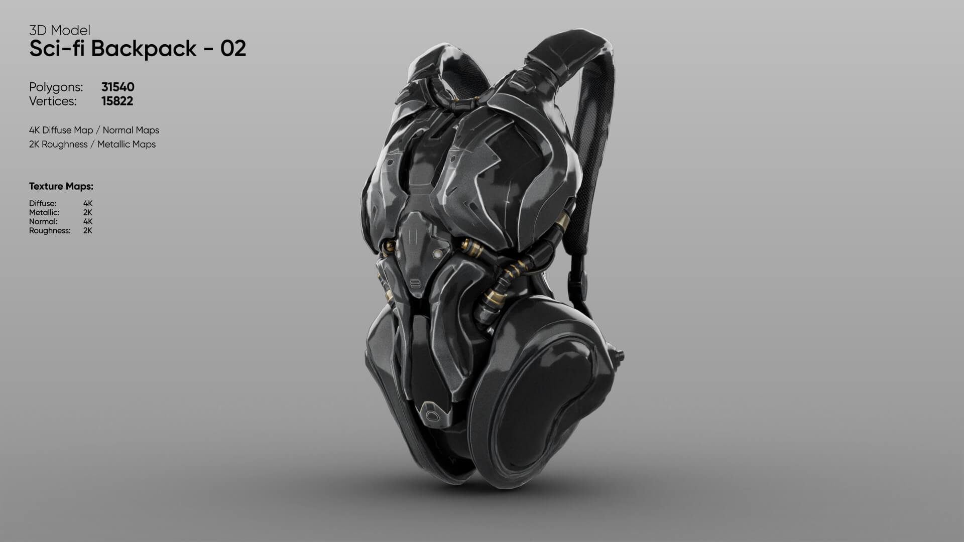 Sci-Fi Backpack 02 3D Model