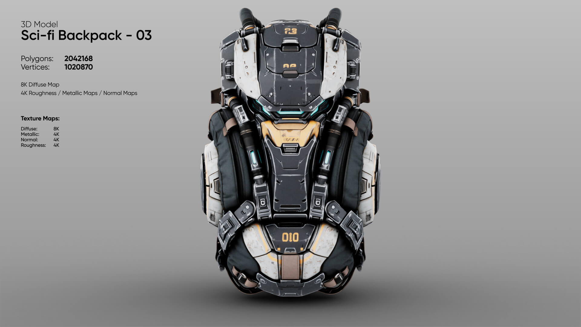 Sci-Fi Backpack 03 3D Model