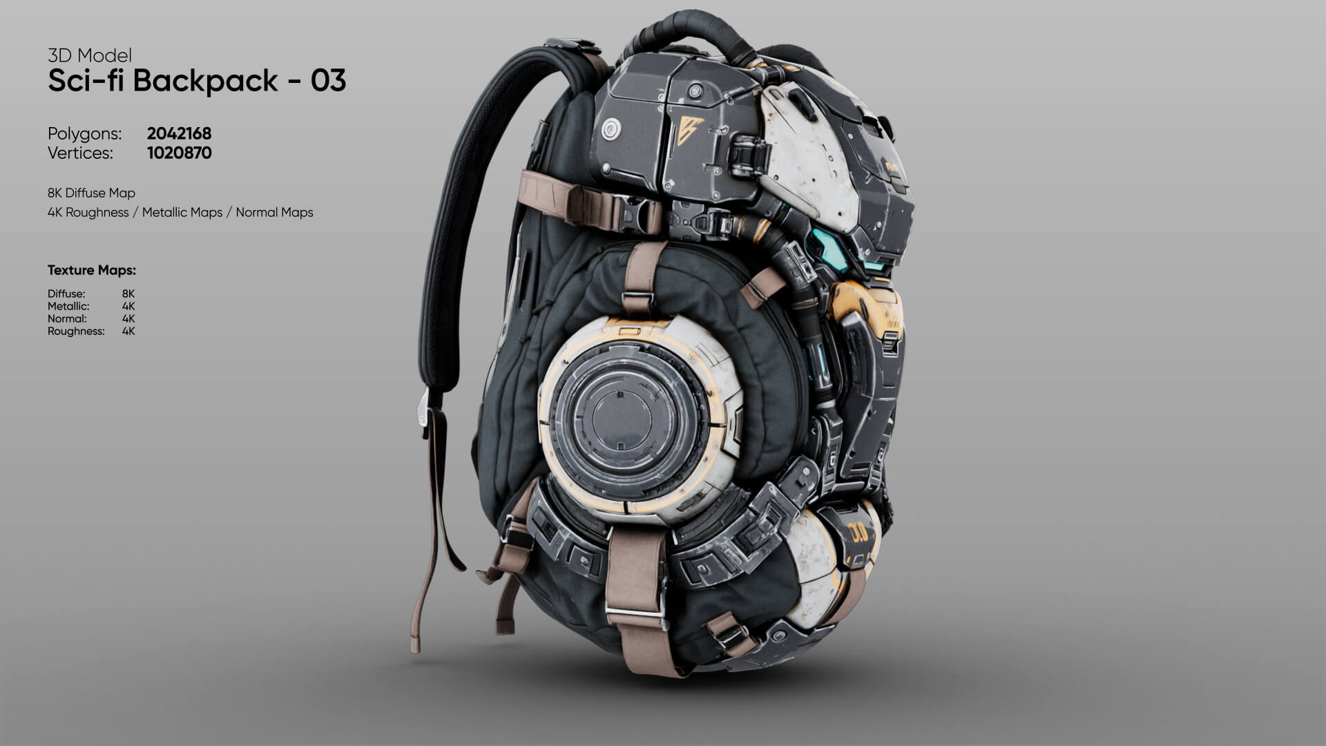 Sci-Fi Backpack 03 3D Model