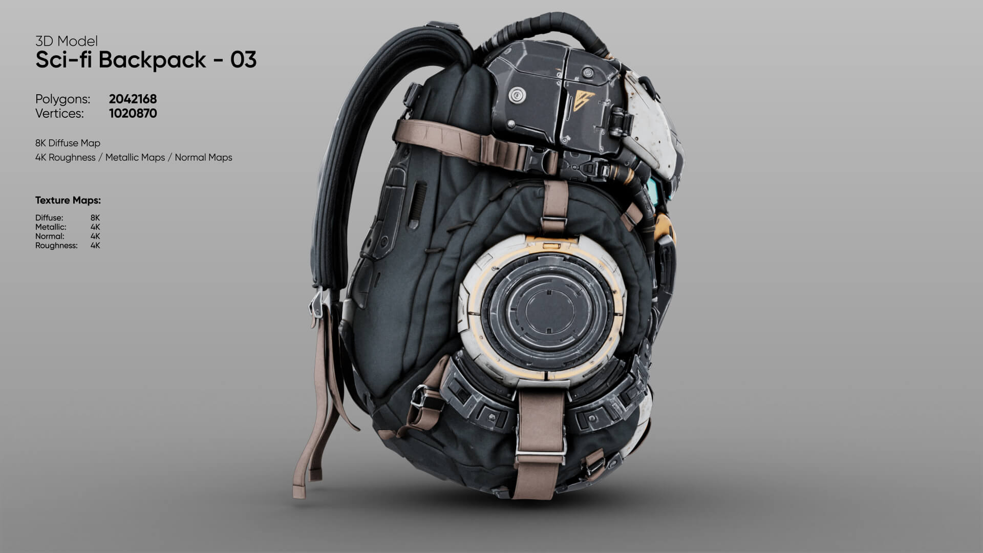 Sci-Fi Backpack 03 3D Model