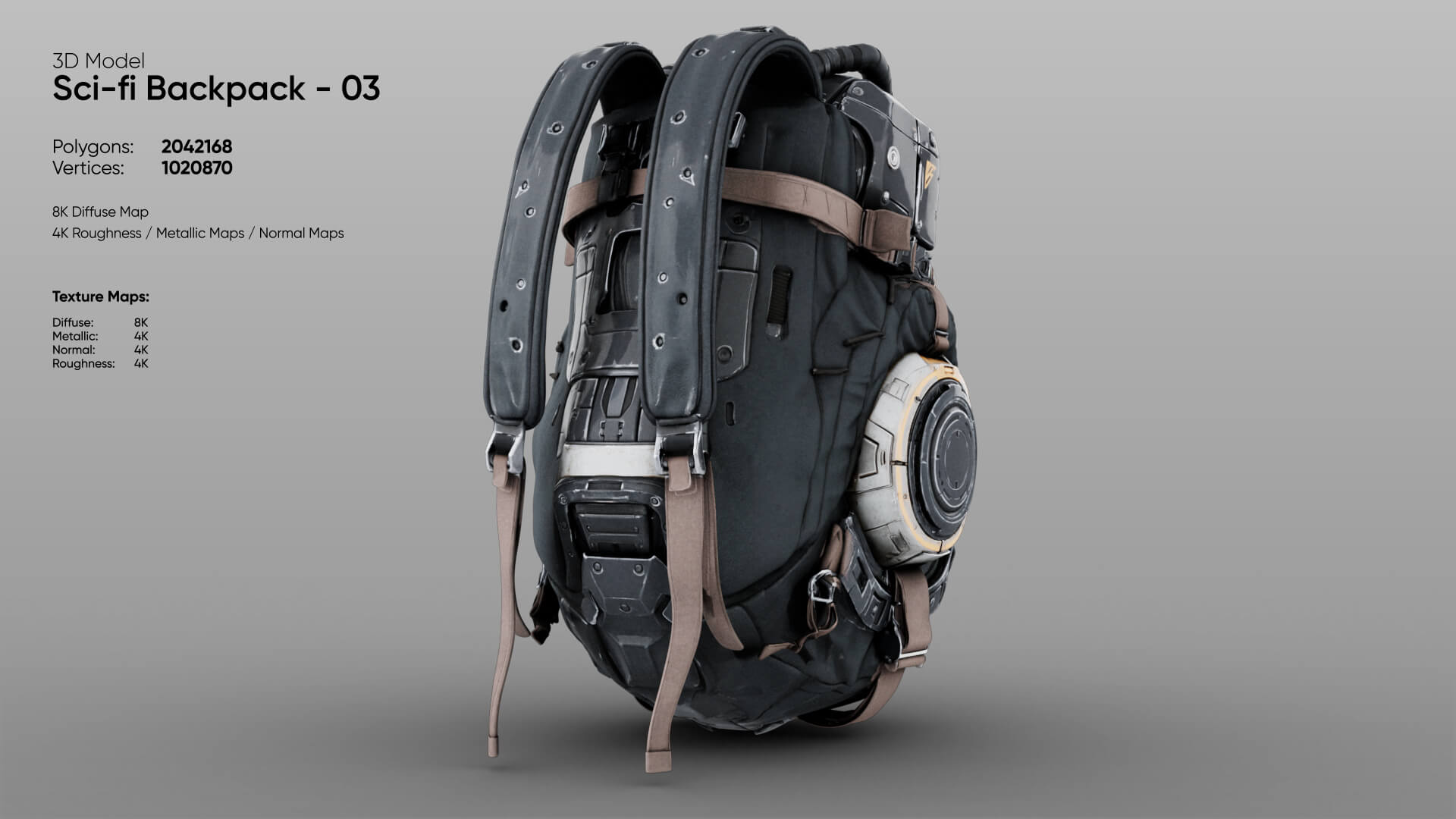 Sci-Fi Backpack 03 3D Model