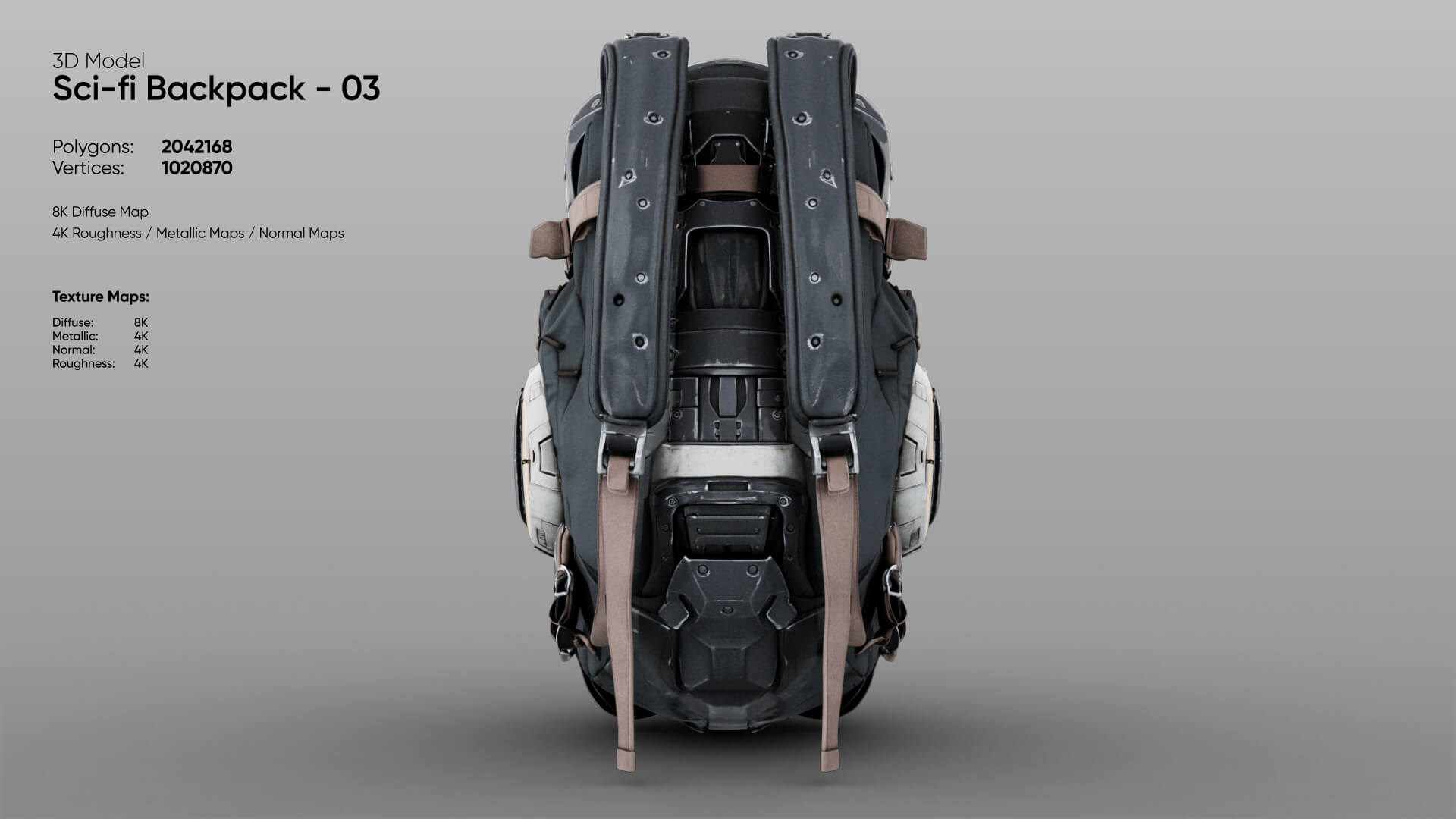 Sci-Fi Backpack 03 3D Model