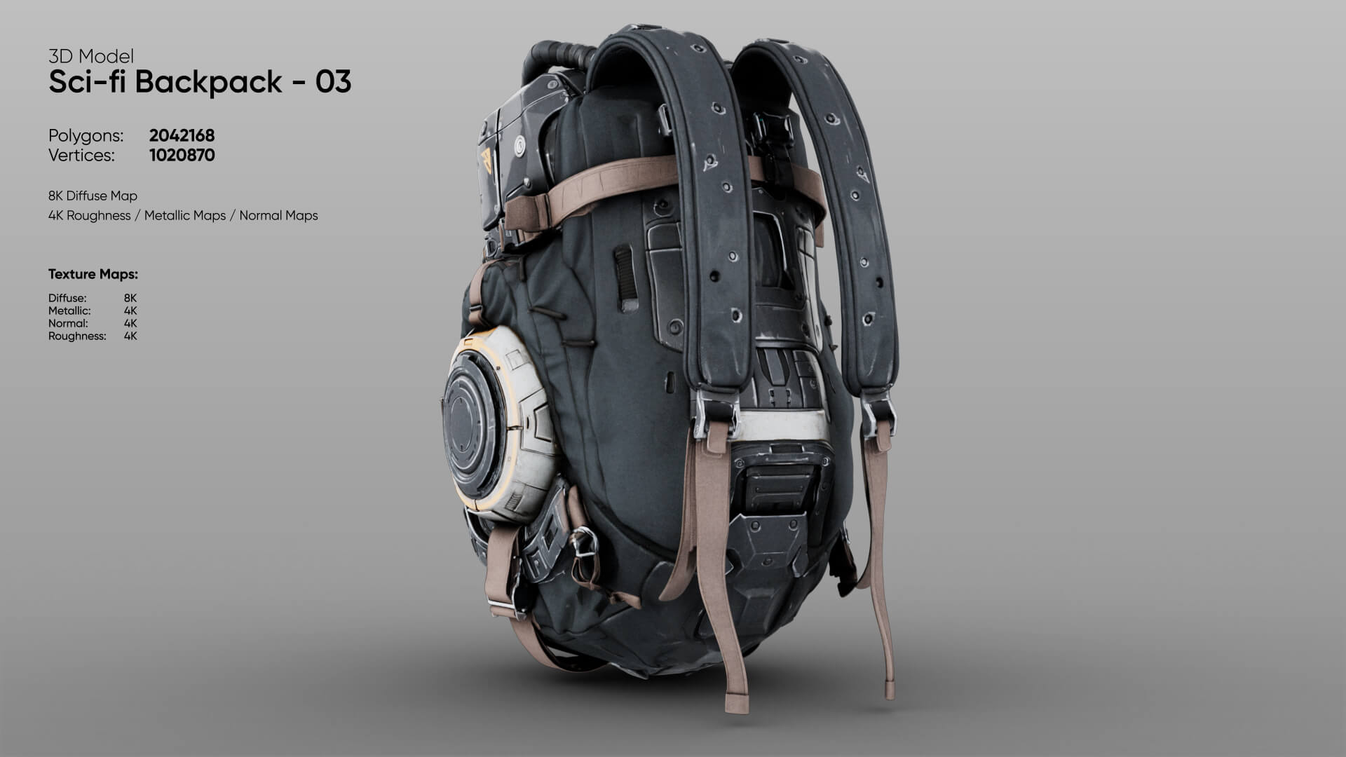 Sci-Fi Backpack 03 3D Model