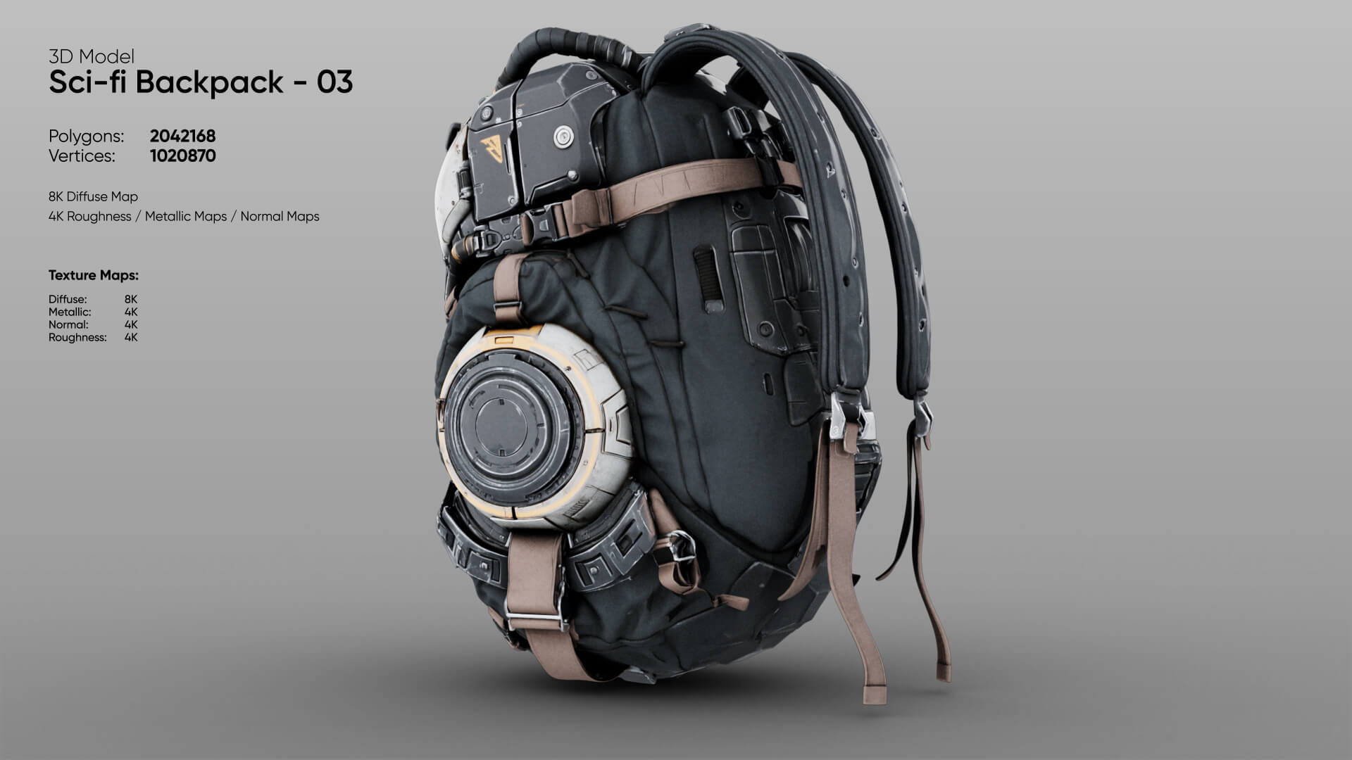 Sci-Fi Backpack 03 3D Model