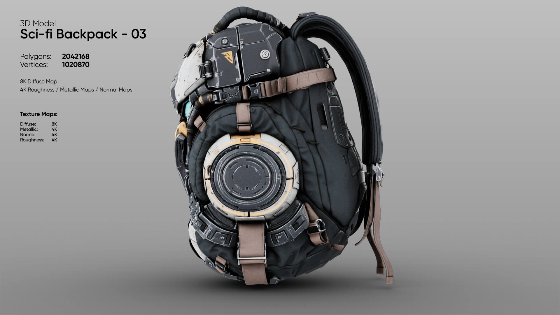 Sci-Fi Backpack 03 3D Model