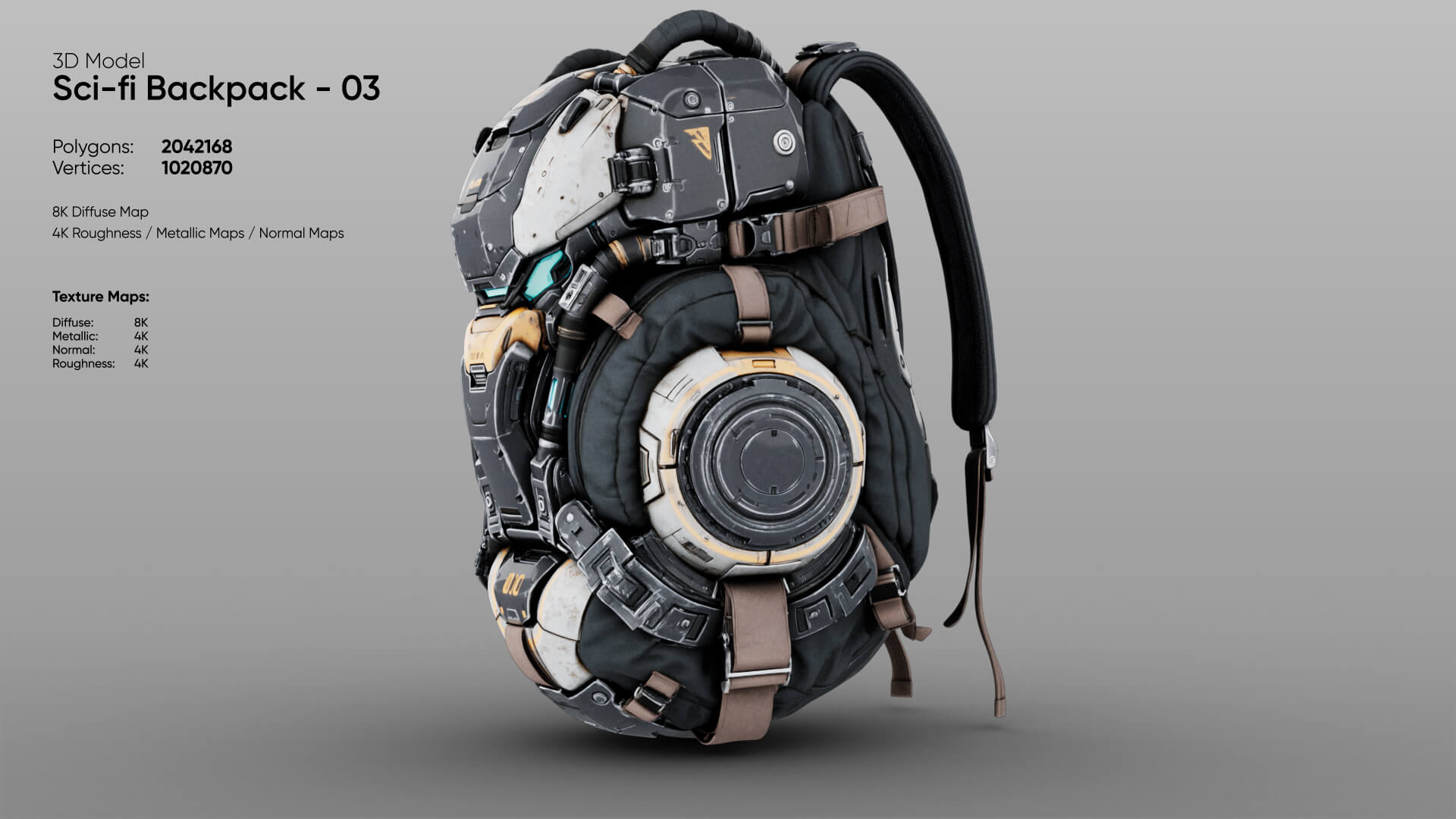 Sci-Fi Backpack 03 3D Model