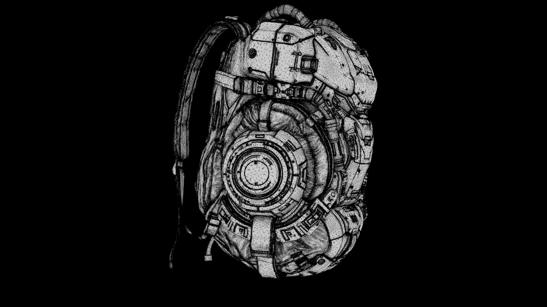 Sci-Fi Backpack 03 3D Model